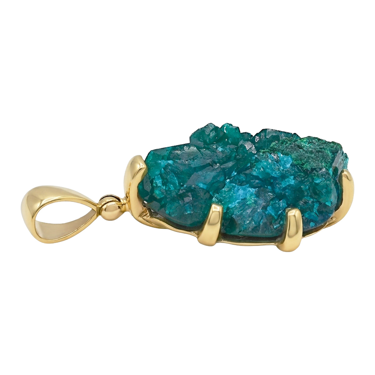 Starborn Dioptase Prong Set Pendant
