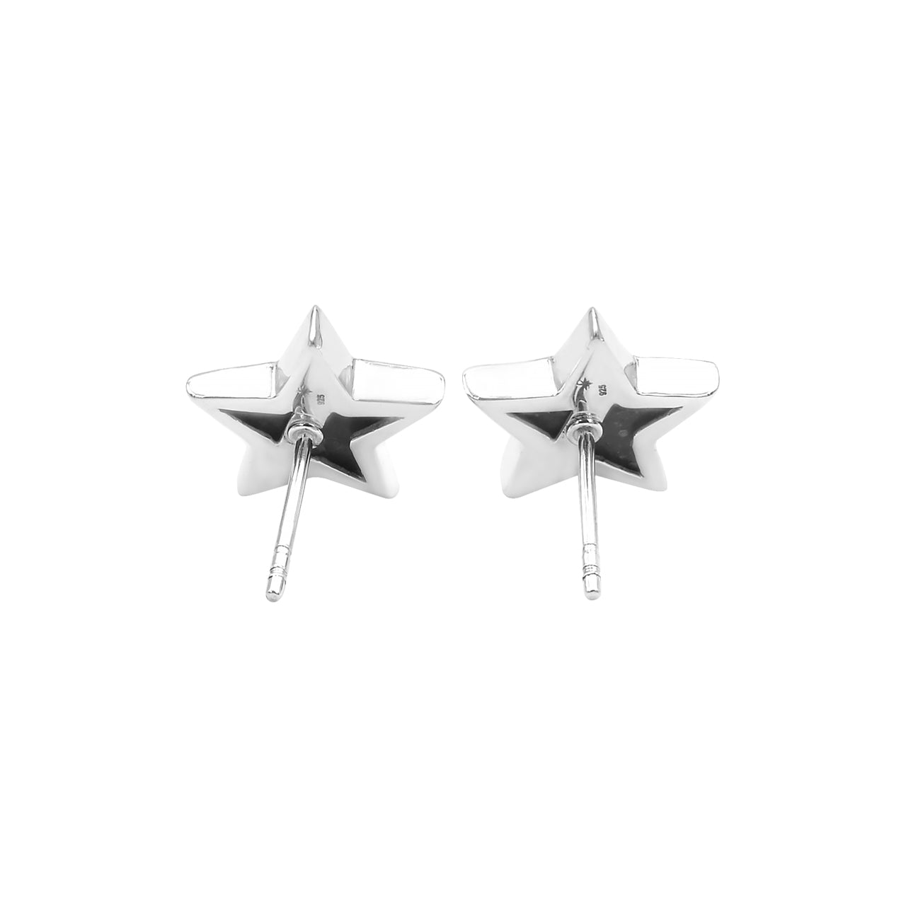 Starborn Drusy Star Post Earrings in Sterling Silver