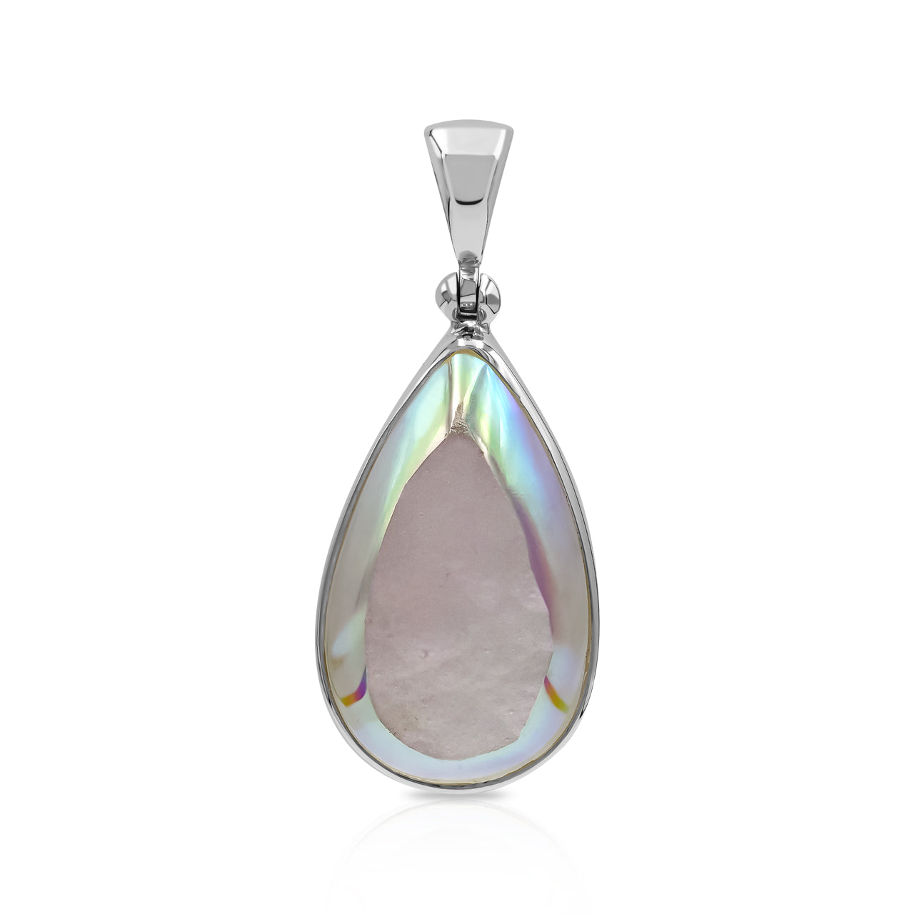 Starborn Window Drusy Pear Pendant in Sterling Silver