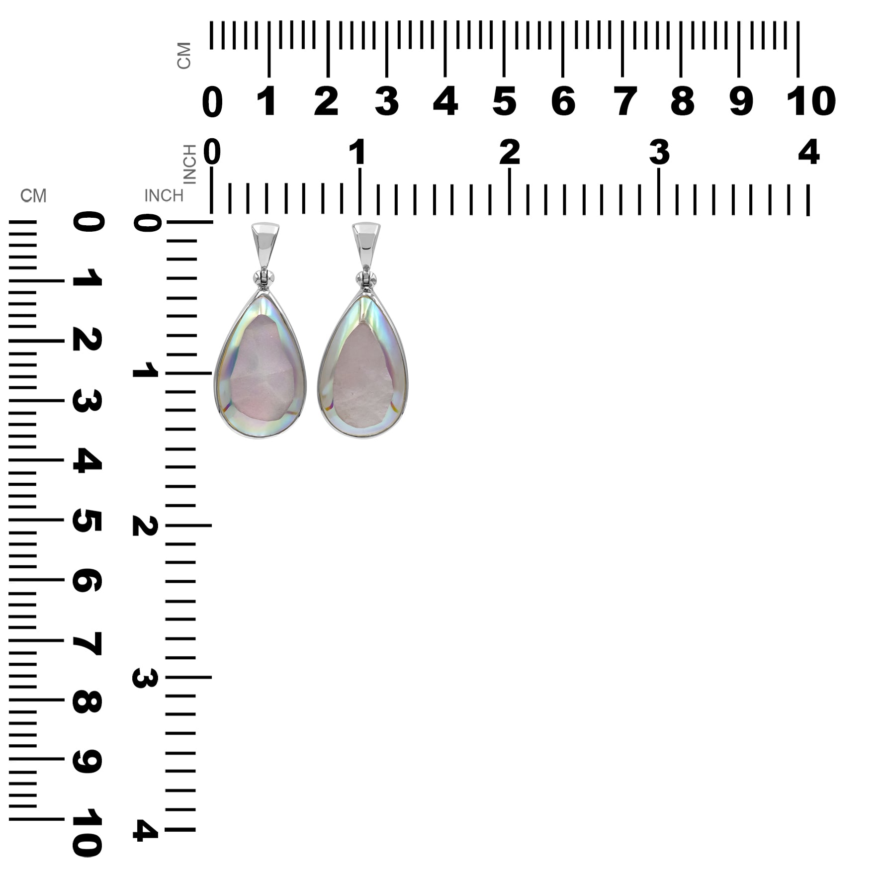 Starborn Window Drusy Pear Pendant in Sterling Silver