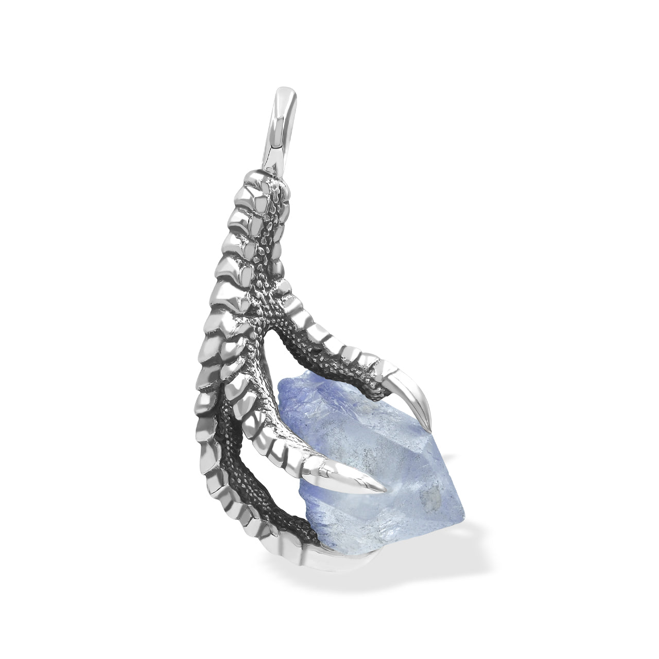 Starborn Gemstone Eagle Claw Pendant in Sterling Silver