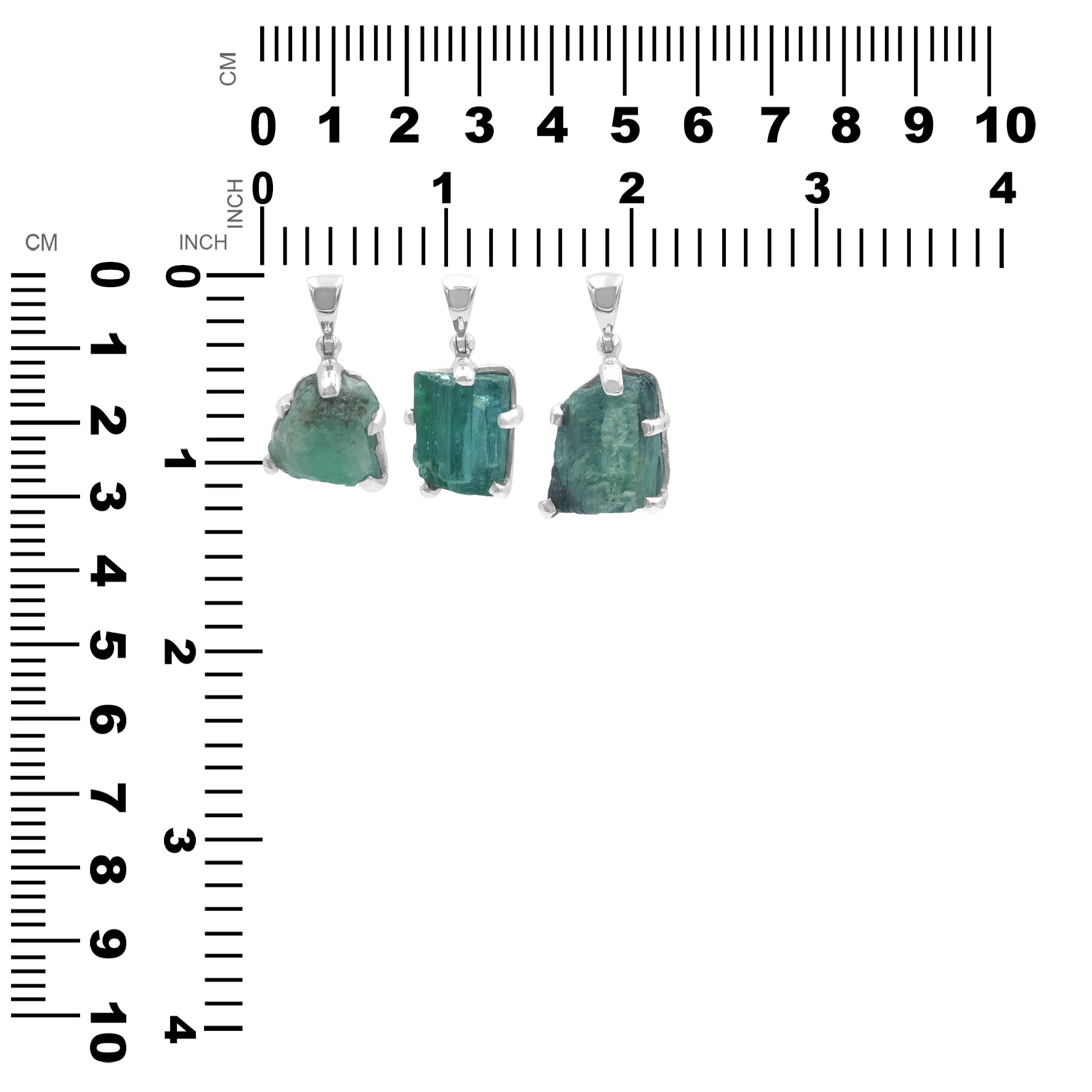 Starborn Emerald Crystal Pendant in Sterling Silver
