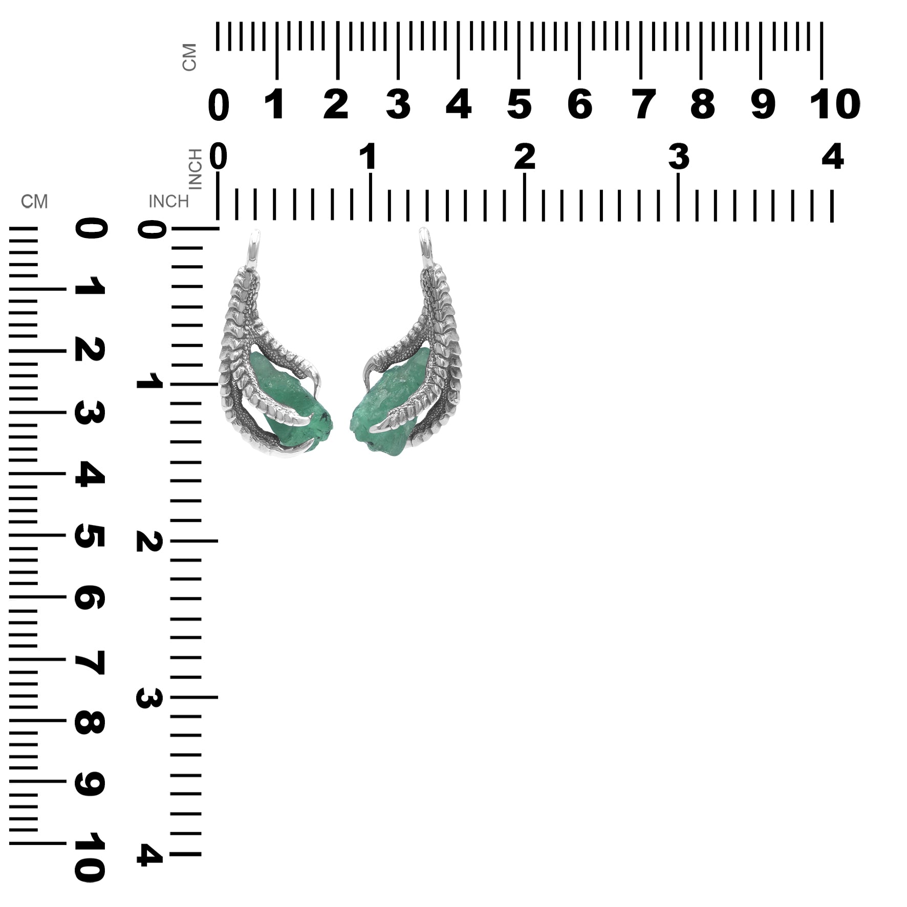 Starborn Gemstone Eagle Claw Pendant in Sterling Silver