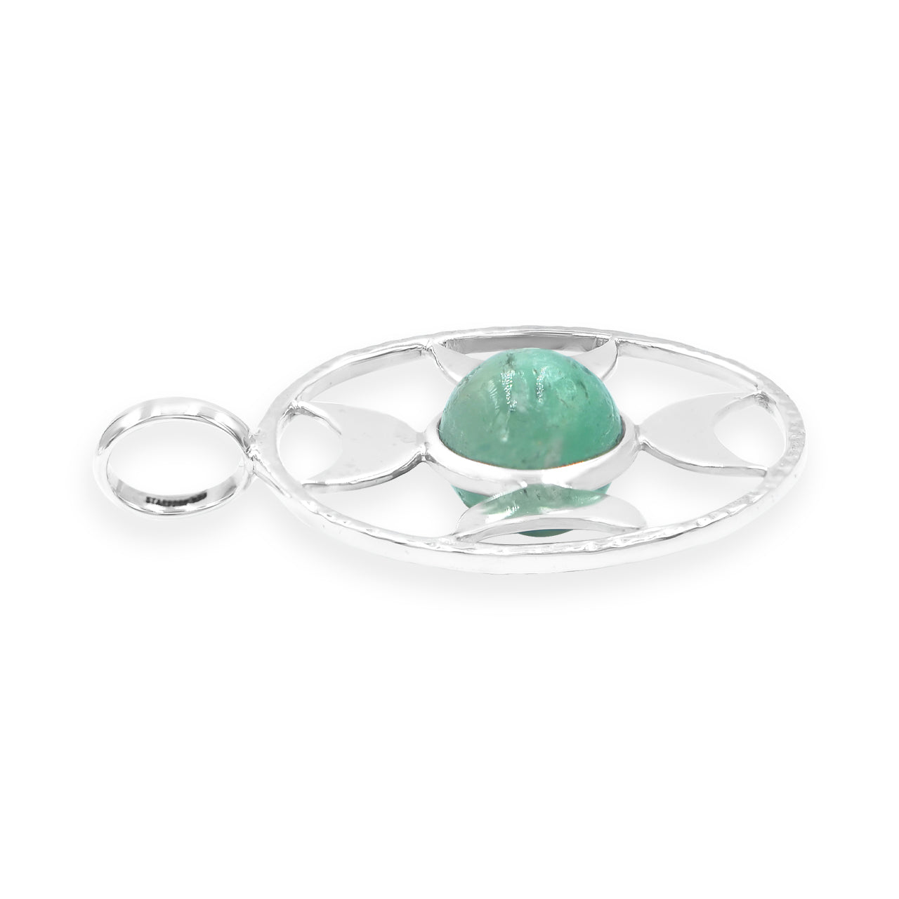 Colgante con esfera de luna creciente direccional de Starborn (pequeño) en plata de ley
