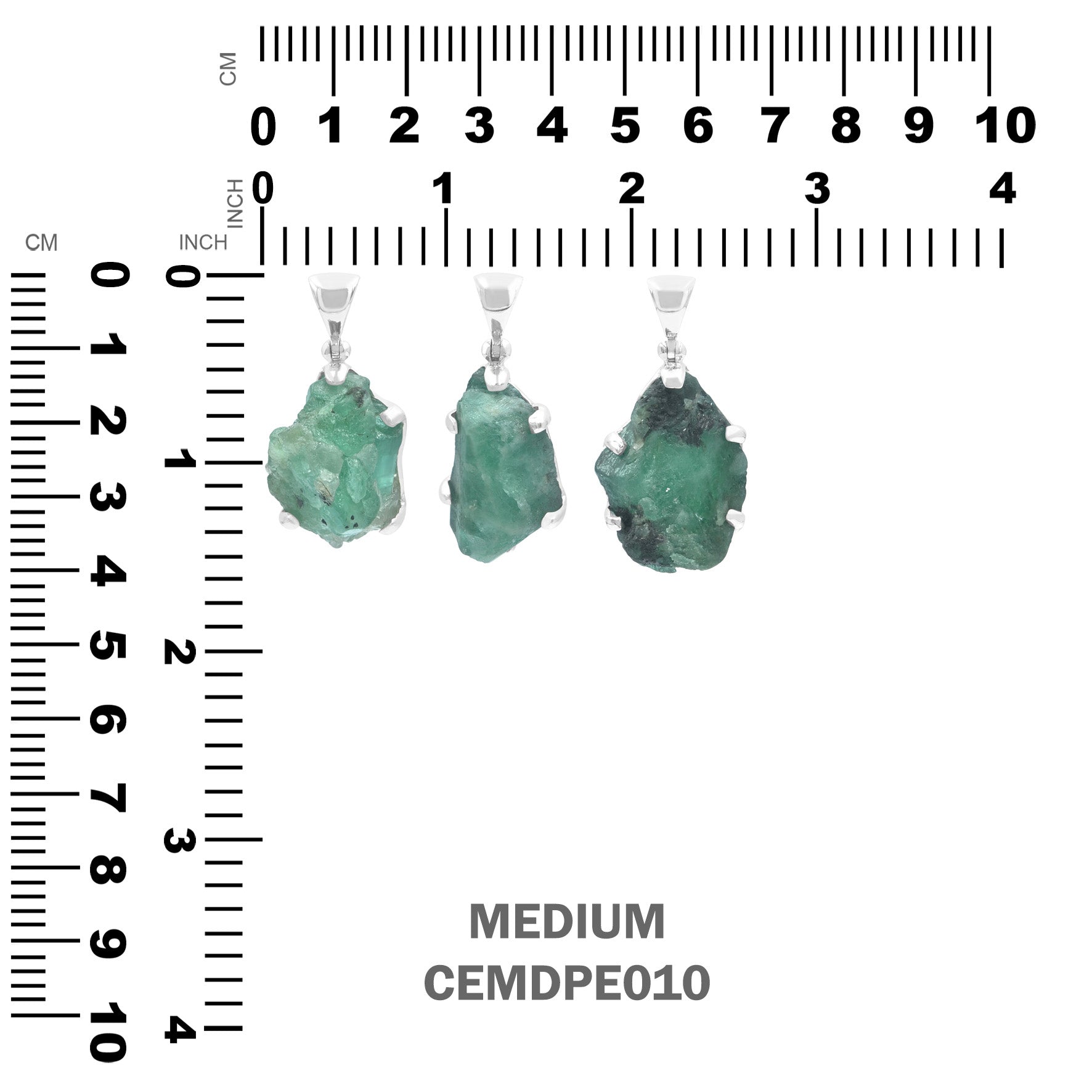 Colgante de cristal esmeralda Starborn en plata de ley
