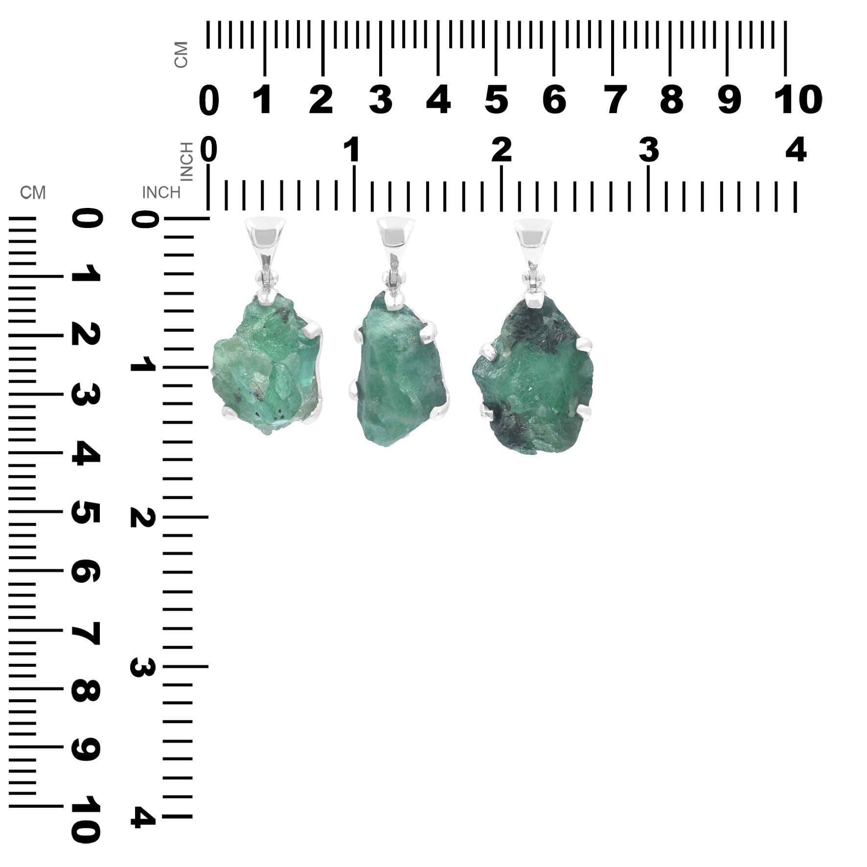 Starborn Emerald Crystal Pendant in Sterling Silver