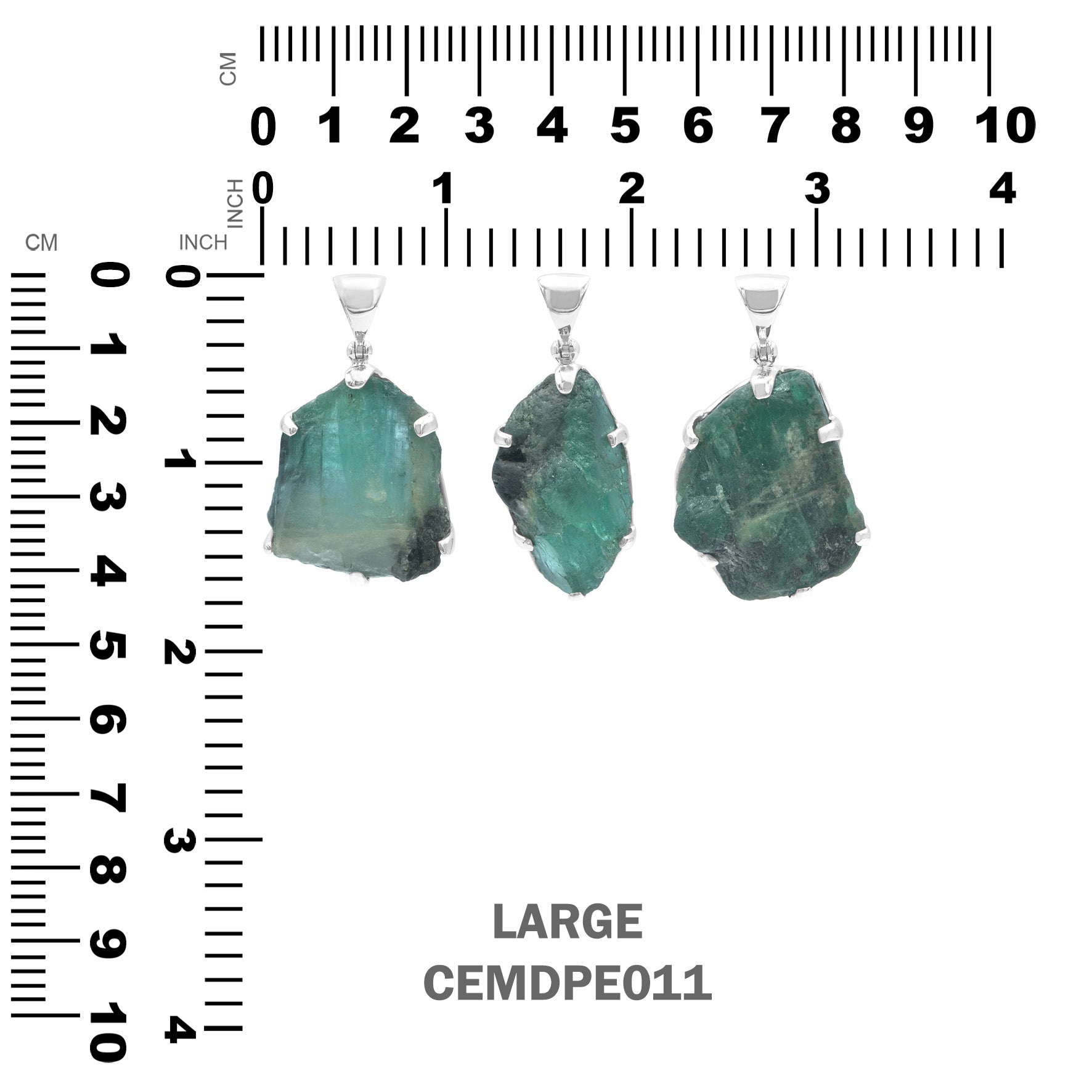 Colgante de cristal esmeralda Starborn en plata de ley