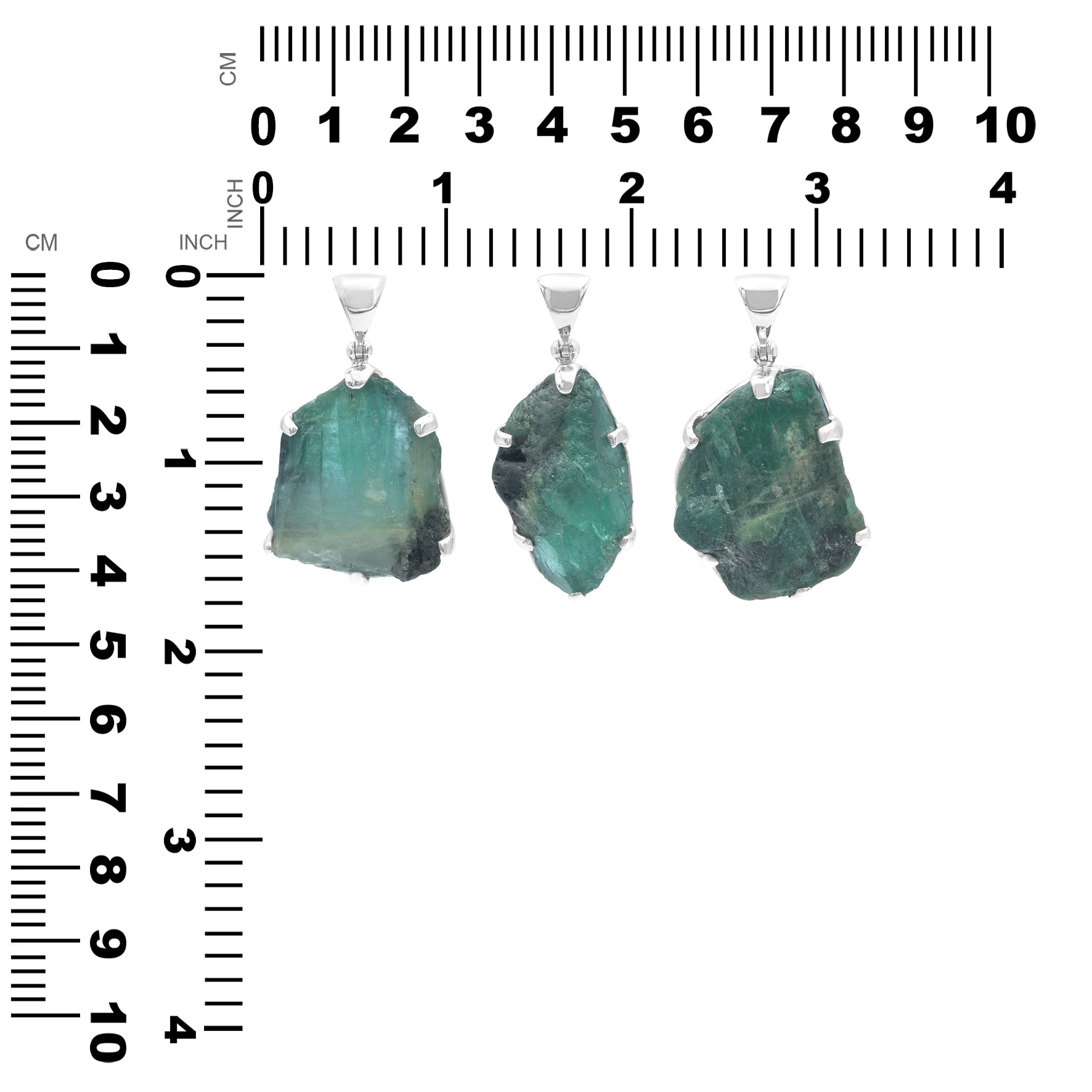Starborn Emerald Crystal Pendant in Sterling Silver