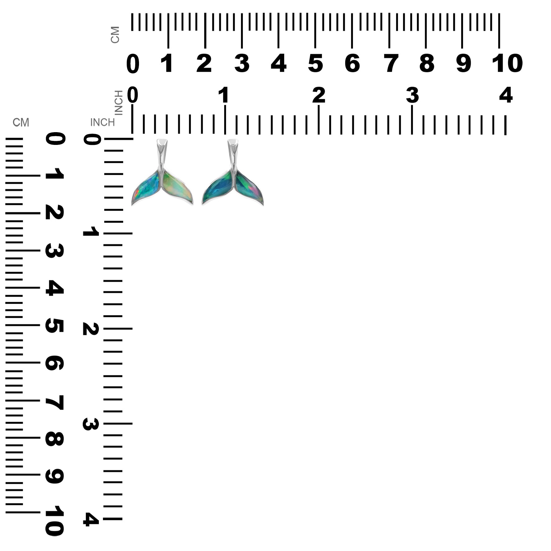 Starborn Natural Ethiopian Opal Whale Tail Pendant in Sterling Silver