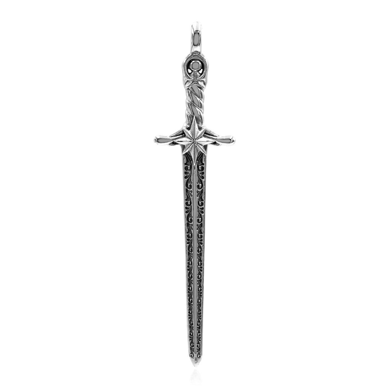 Starborn Ethiopian Opal Sword Pendant in Sterling Silver