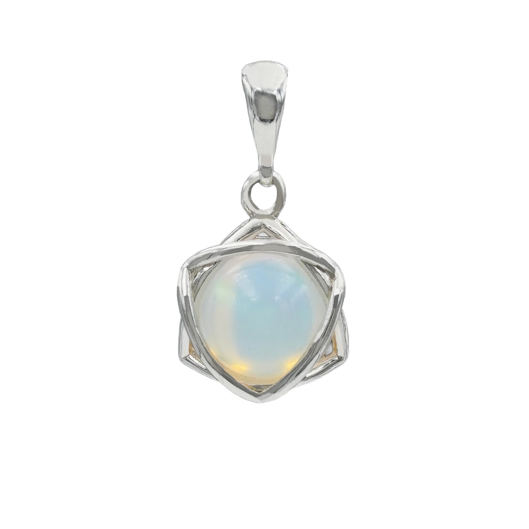 Starborn Edelsteinkugel 6-zackiger Sternanhänger aus Sterlingsilber