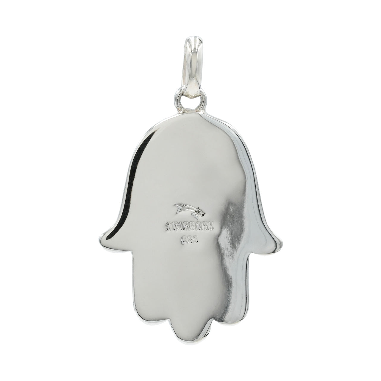 Colgante con forma de mano de Hamsa y ammolita de Starborn en plata de ley