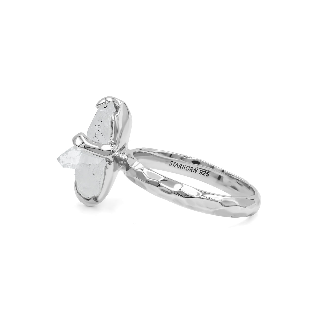 Starborn Natural Faden Quartz Prong Set Ring in Sterling Silver
