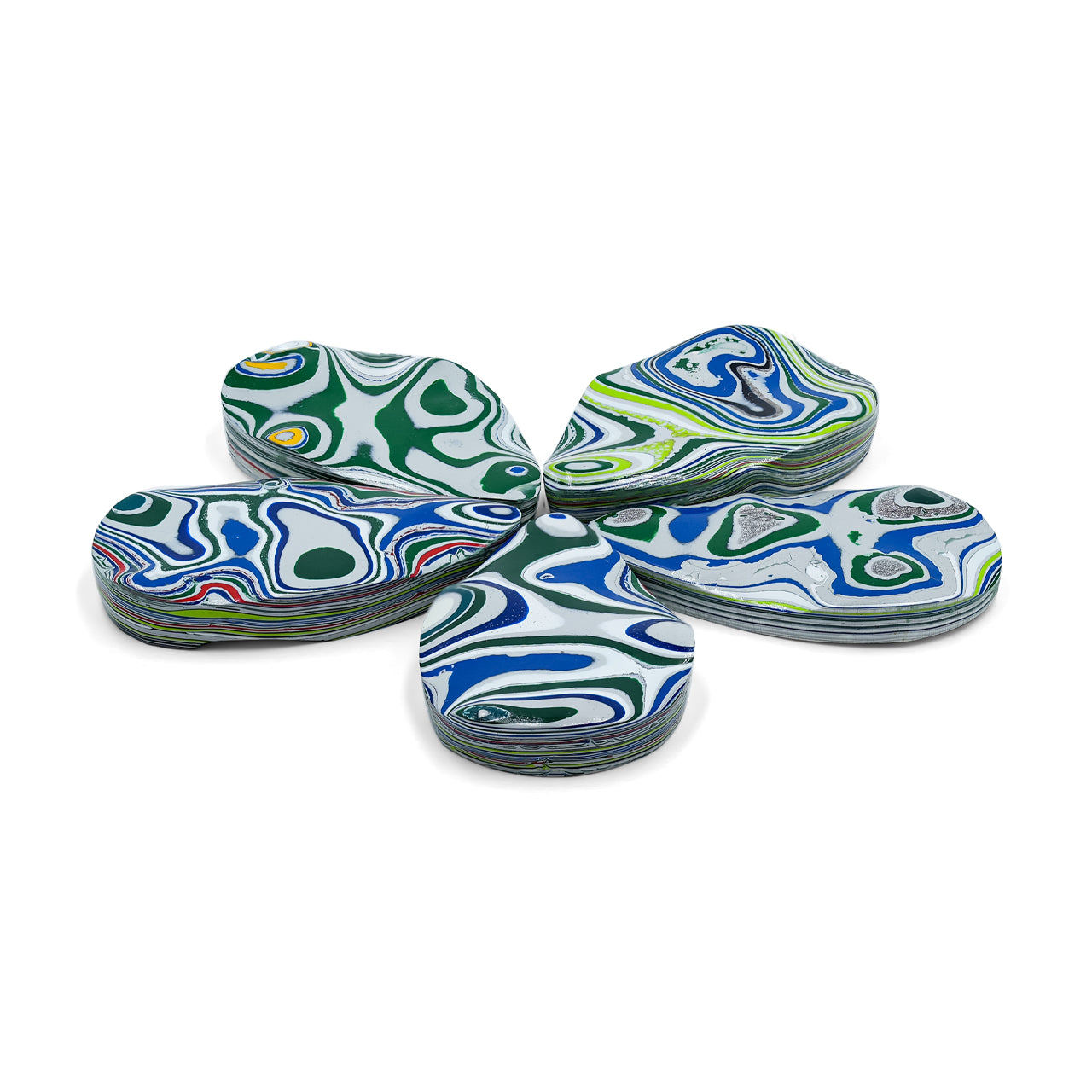 Fordite Pear Cabochons 24 x 15 mm