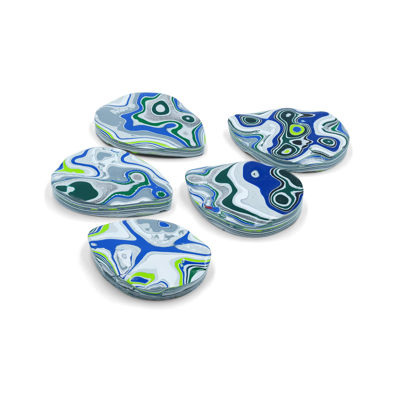 Fordite Pear Cabochons 19 x 25 mm