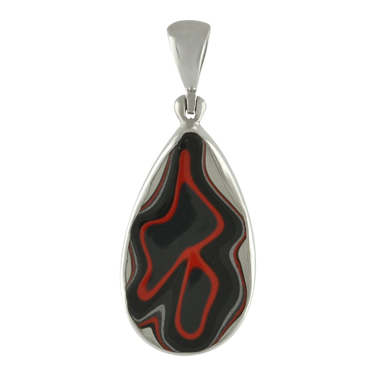 Colgante de fordita roja Starborn en plata de ley