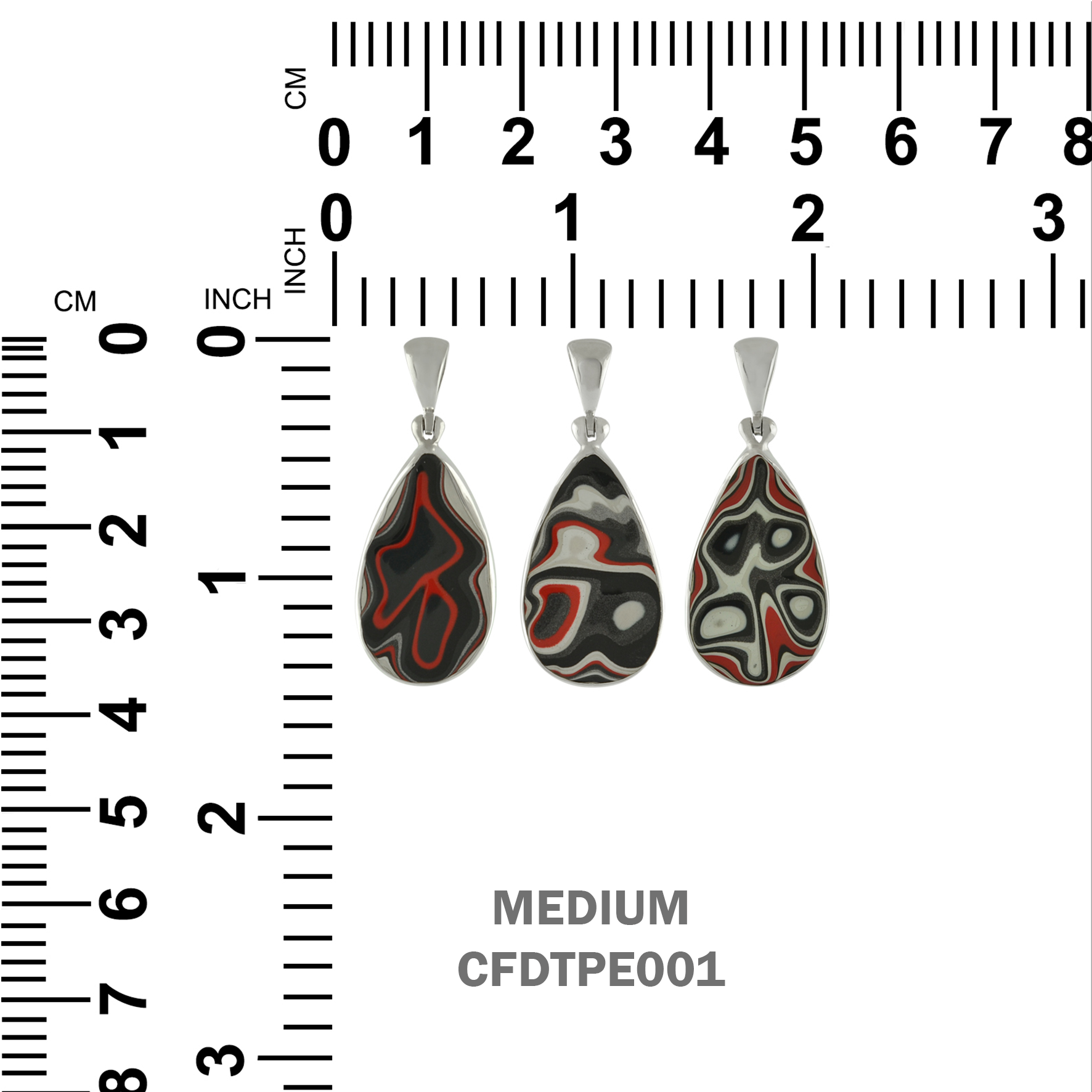 Colgante de fordita roja Starborn en plata de ley