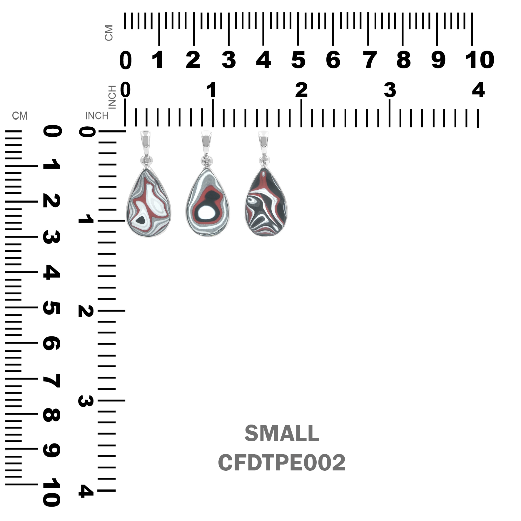 Starborn Red Fordite Pendant in Sterling Silver