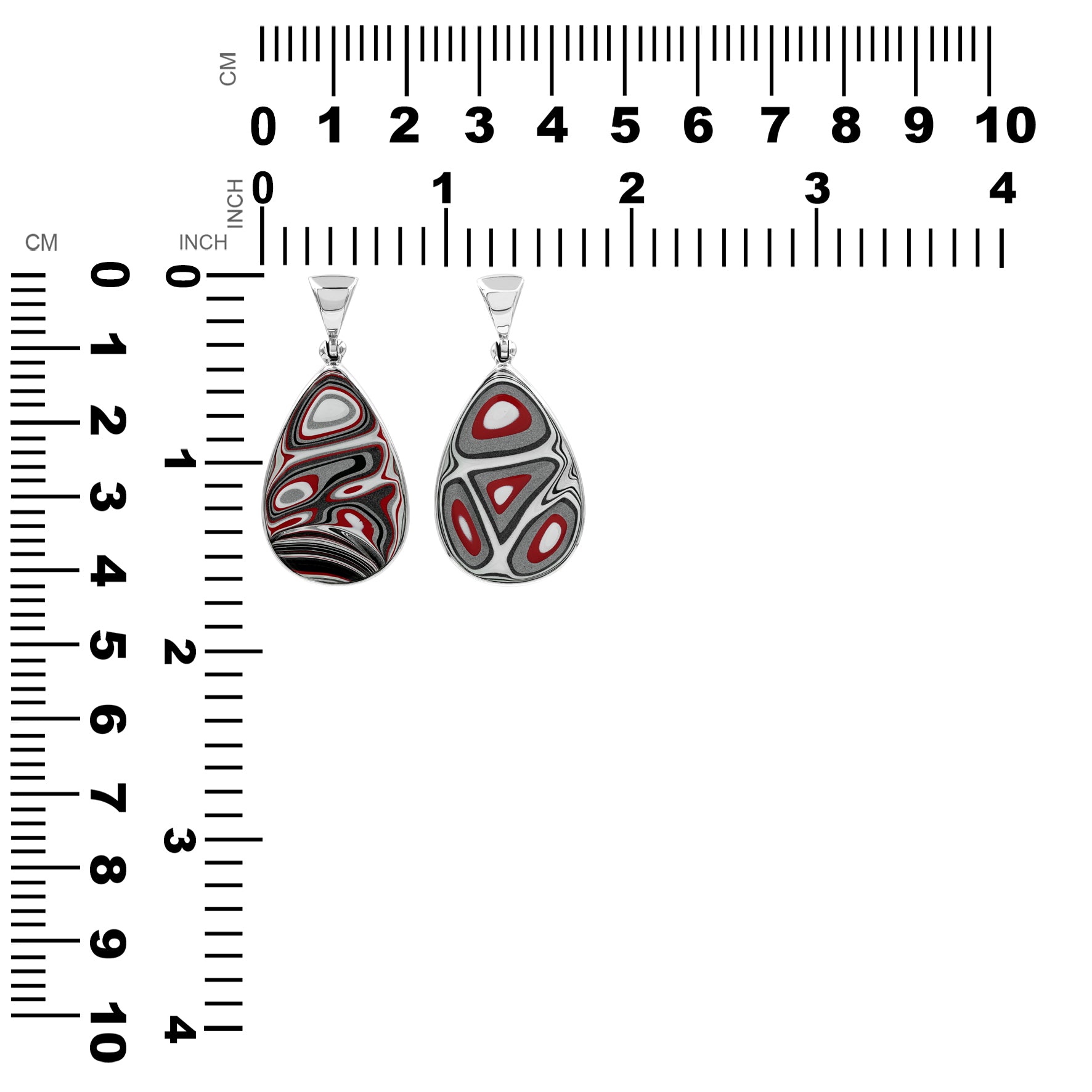 Colgante de fordita roja Starborn en plata de ley