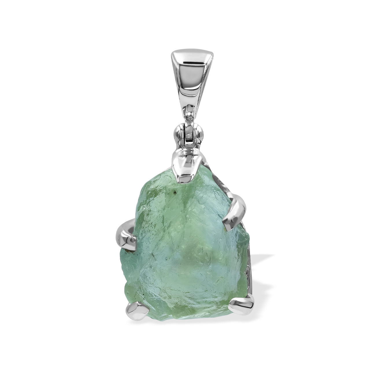 Starborn Fluorite Prong Set Pendant in Sterling Silver
