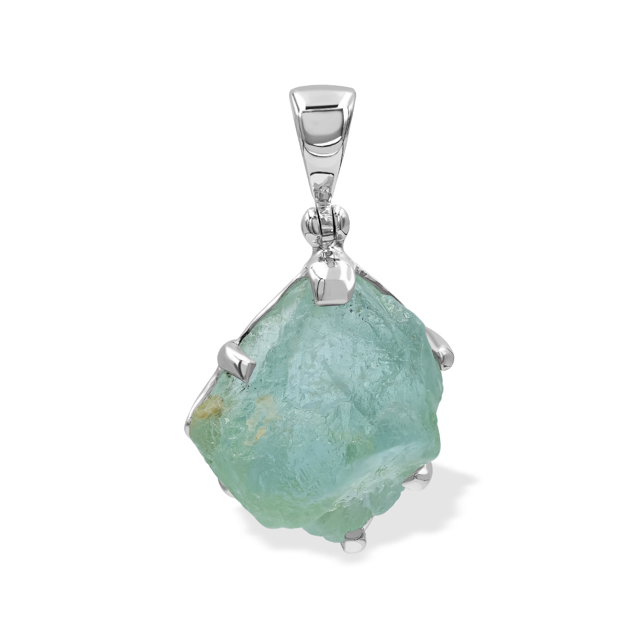 Starborn Fluorite Prong Set Pendant in Sterling Silver