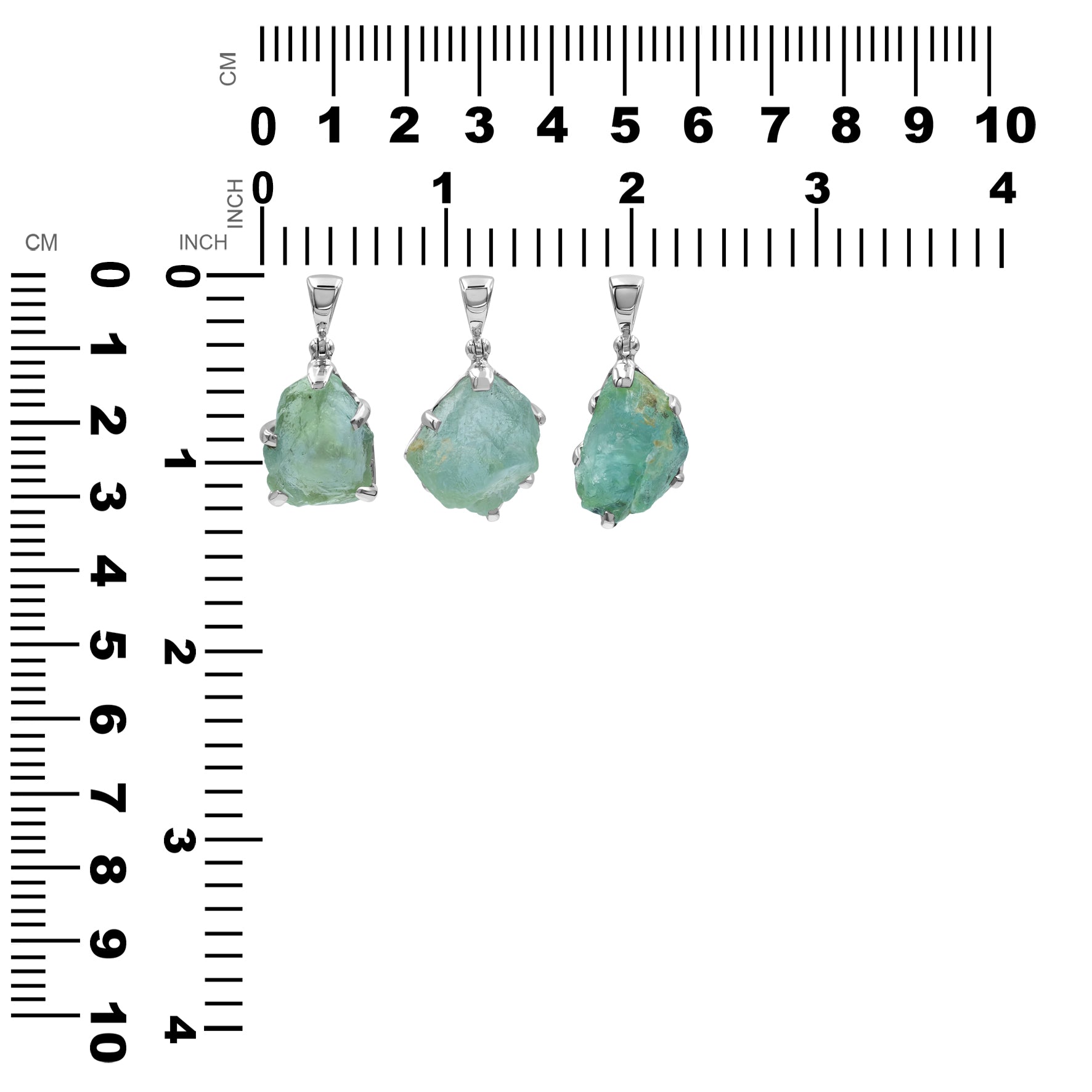 Starborn Fluorite Prong Set Pendant in Sterling Silver