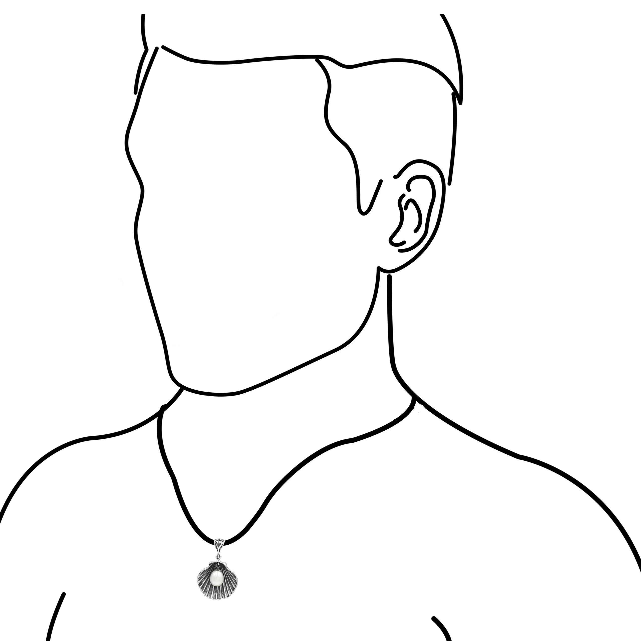 Seashell Pendant with Freshwater Pearl