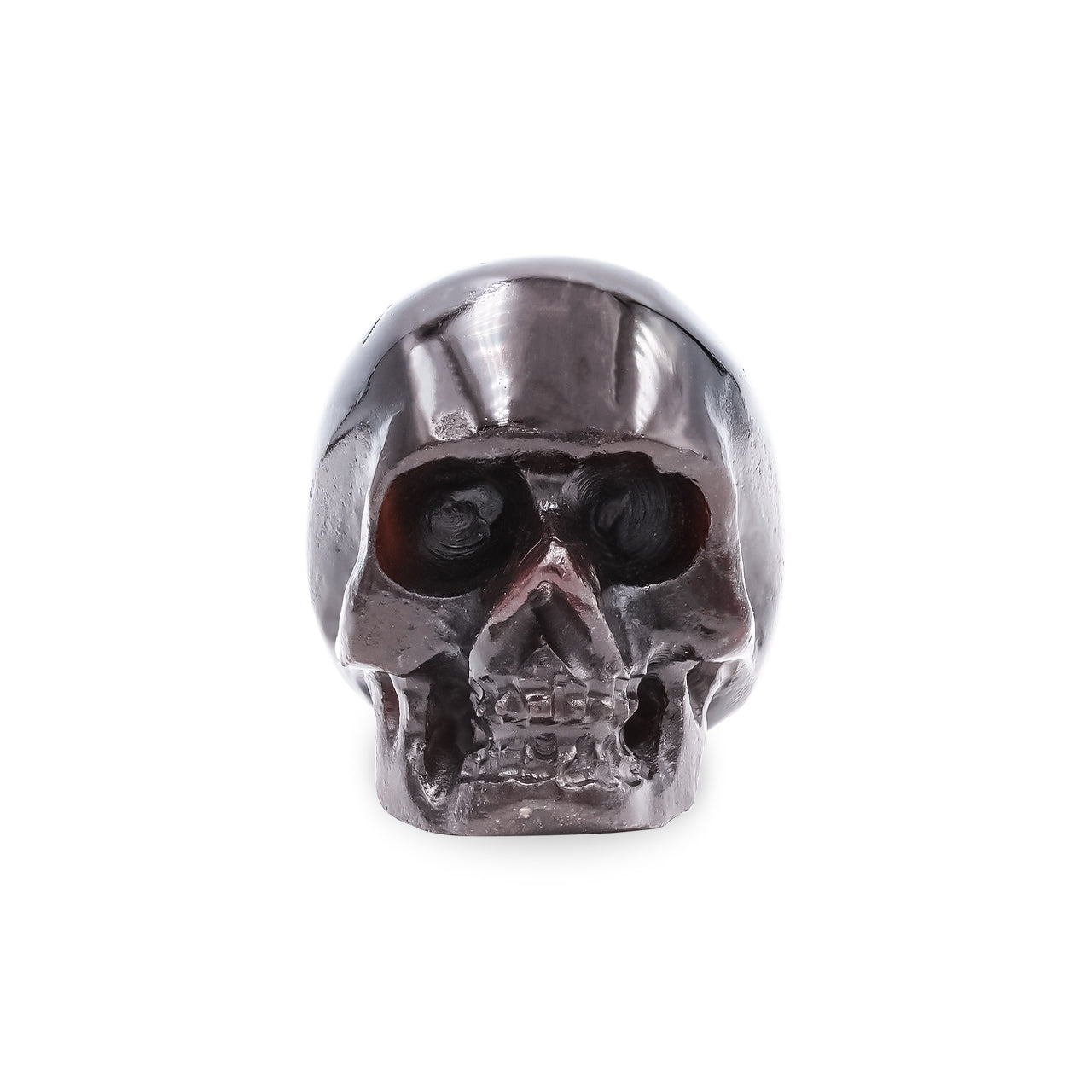 Starborn Totenkopf-Schnitzerei aus Sterngranat, handgeschnitzt, 18–20 mm, 1 Stück