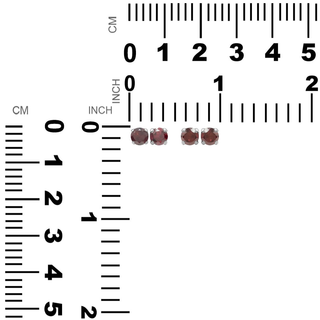 Starborn Faceted Gemstone Round 5mm Post Earrings in Sterling Silver
