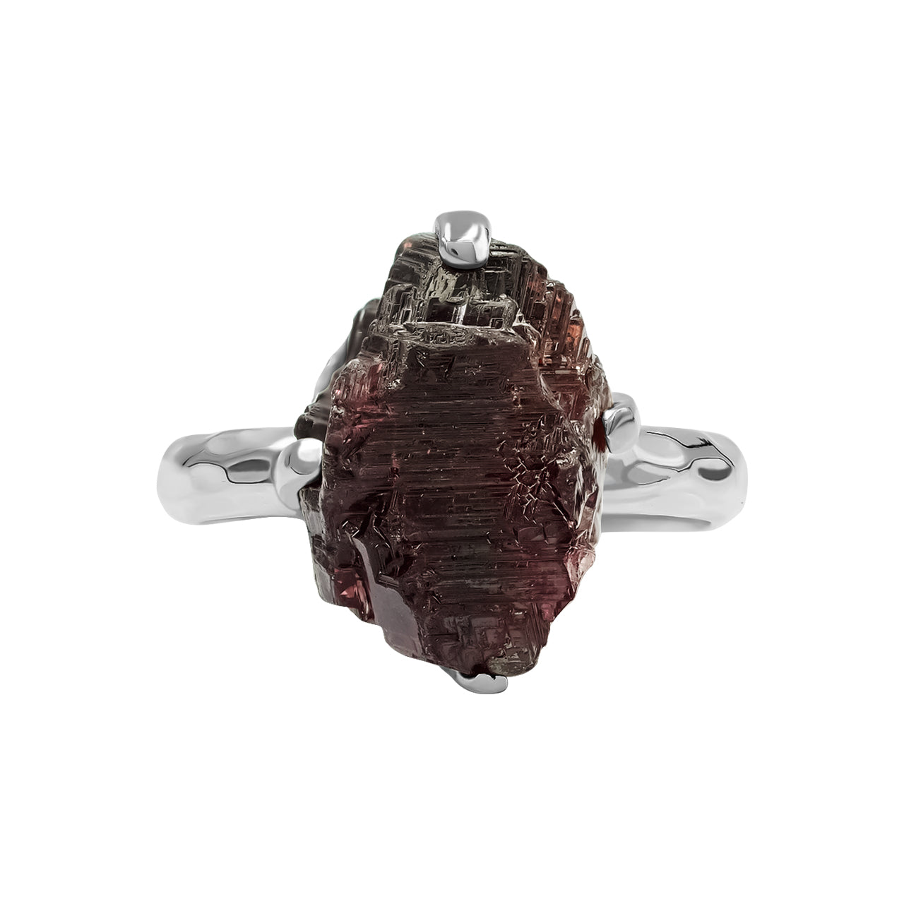 Starborn Etched Spessartite Garnet Crystal Ring