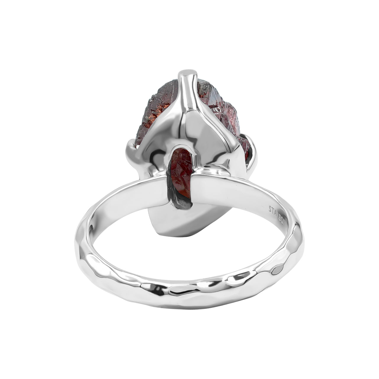 Starborn Etched Spessartite Garnet Crystal Ring