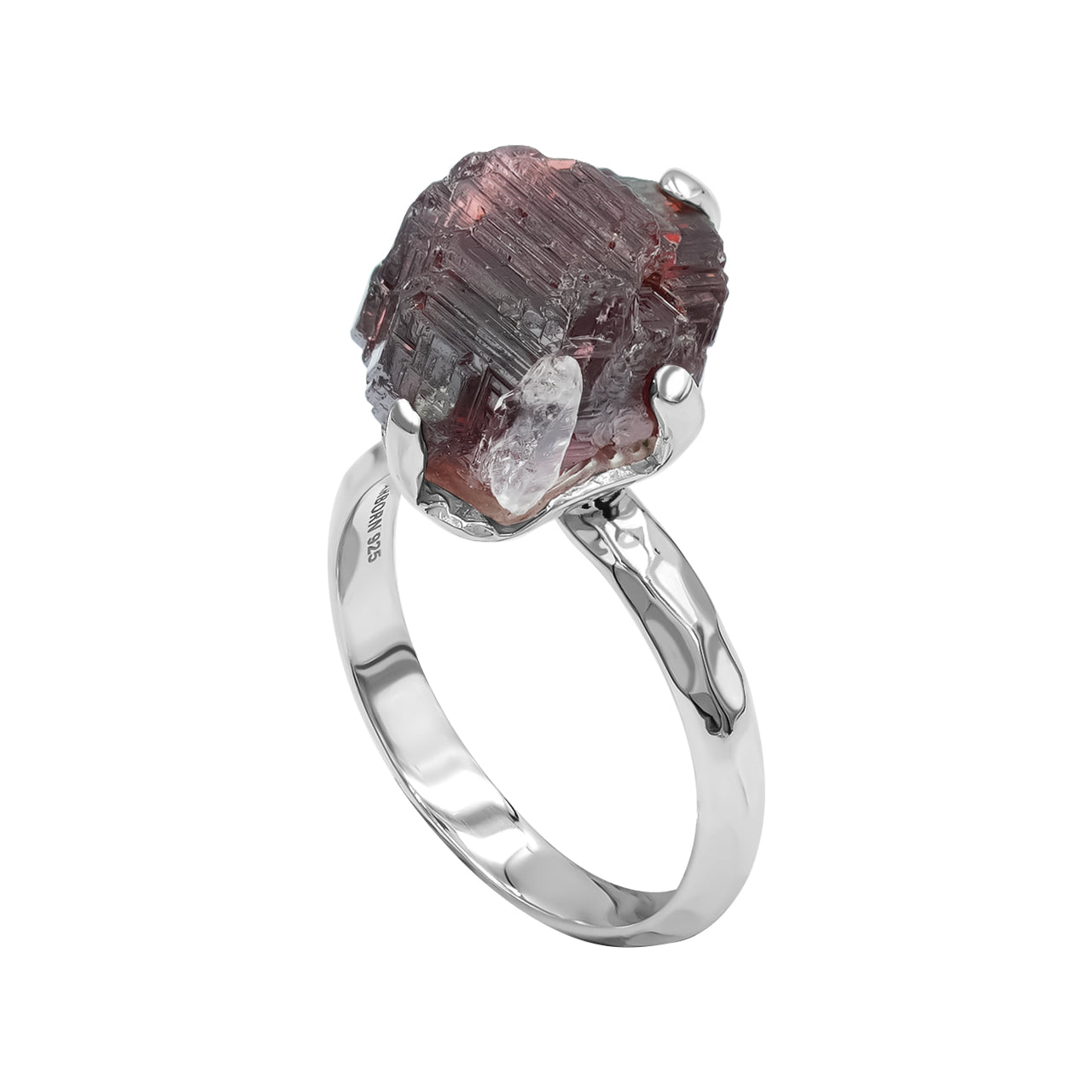 Starborn Etched Spessartite Garnet Crystal Ring