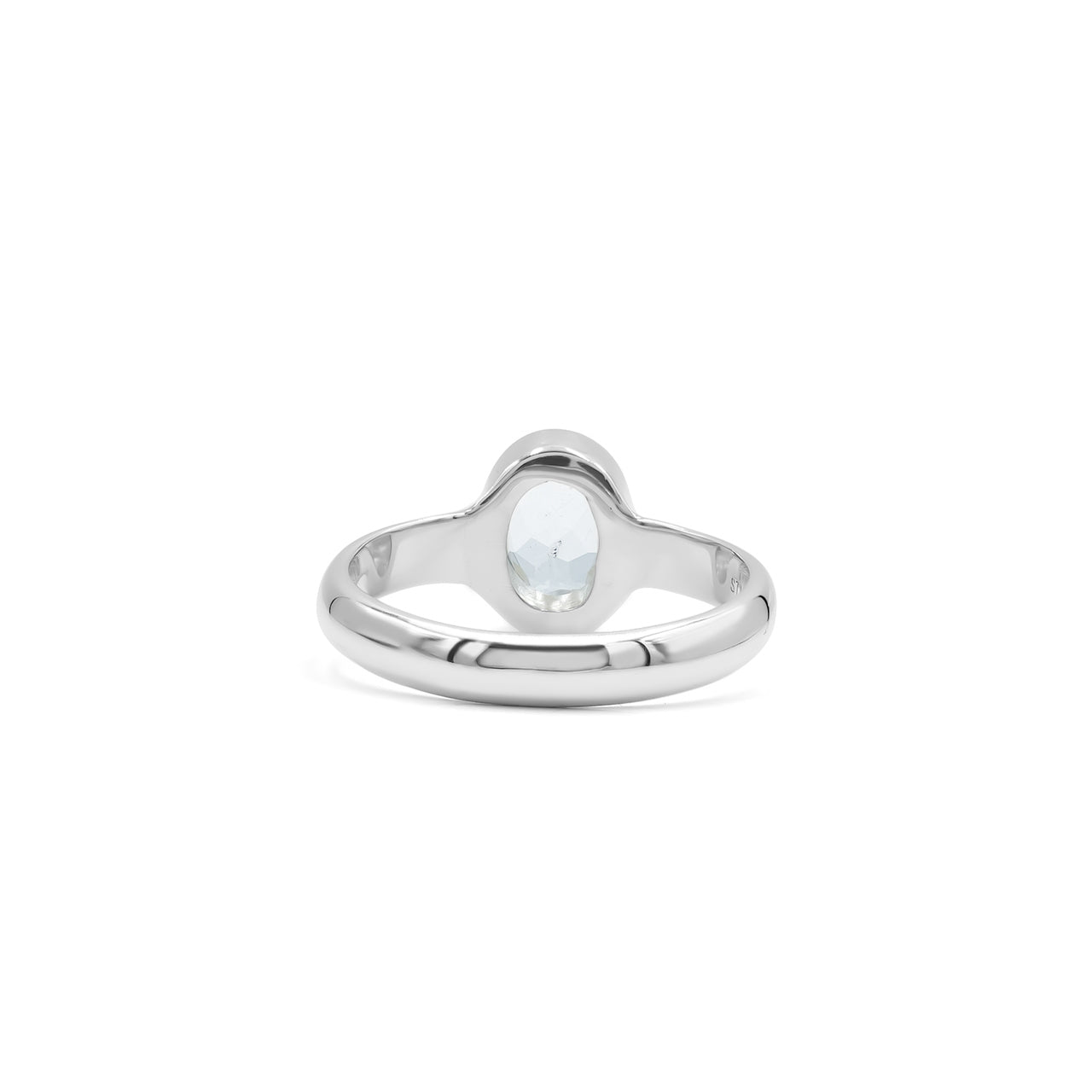 Starborn Goshenite Oval Faceted Ring in Fine Sterling Silver