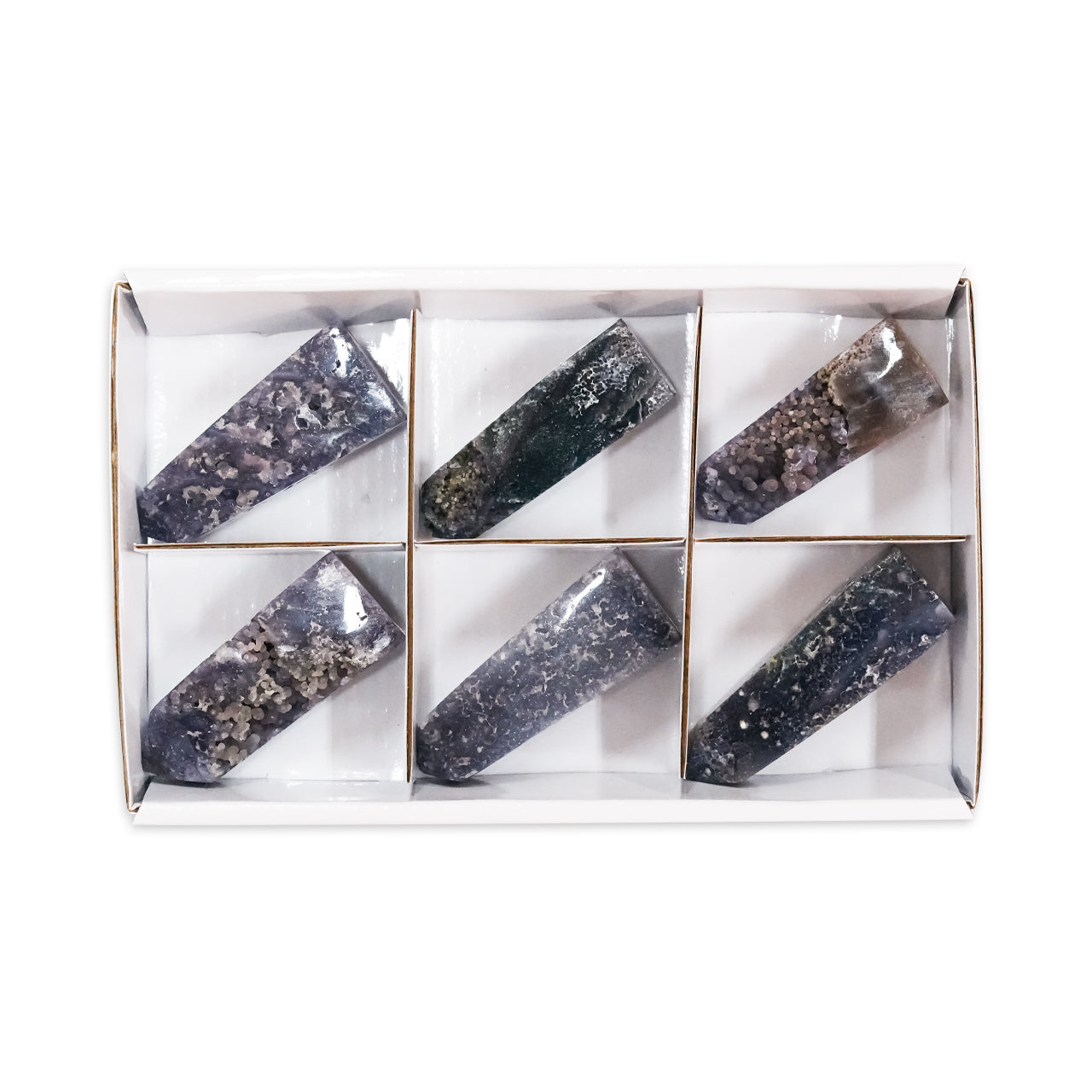 Starborn Grape Chalcedony Tower 500 Grams - 6 Pieces