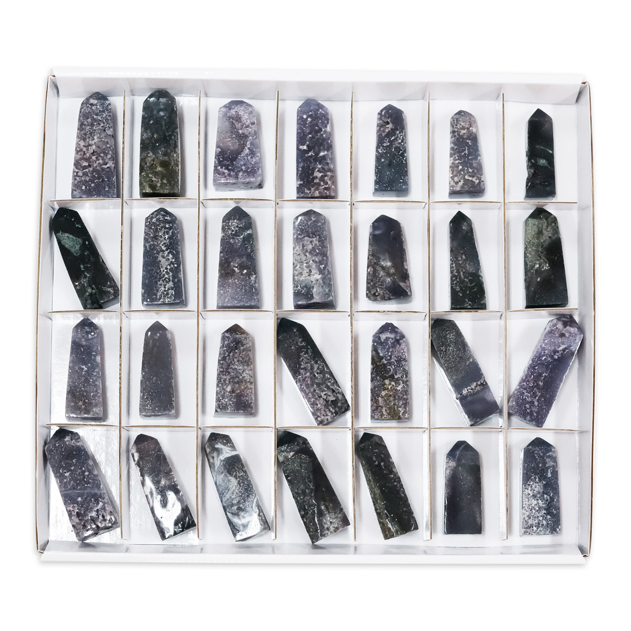 Starborn Grape Chalcedony Tower 2000 Grams - 28 Pieces