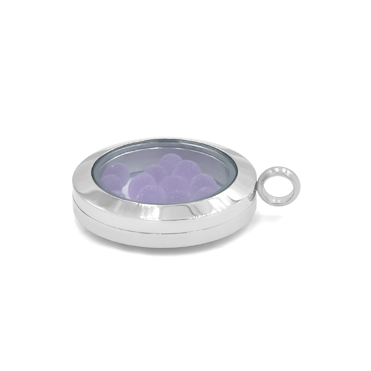 Starborn Gemstone Window Pendant Necklace in Stainless Steel