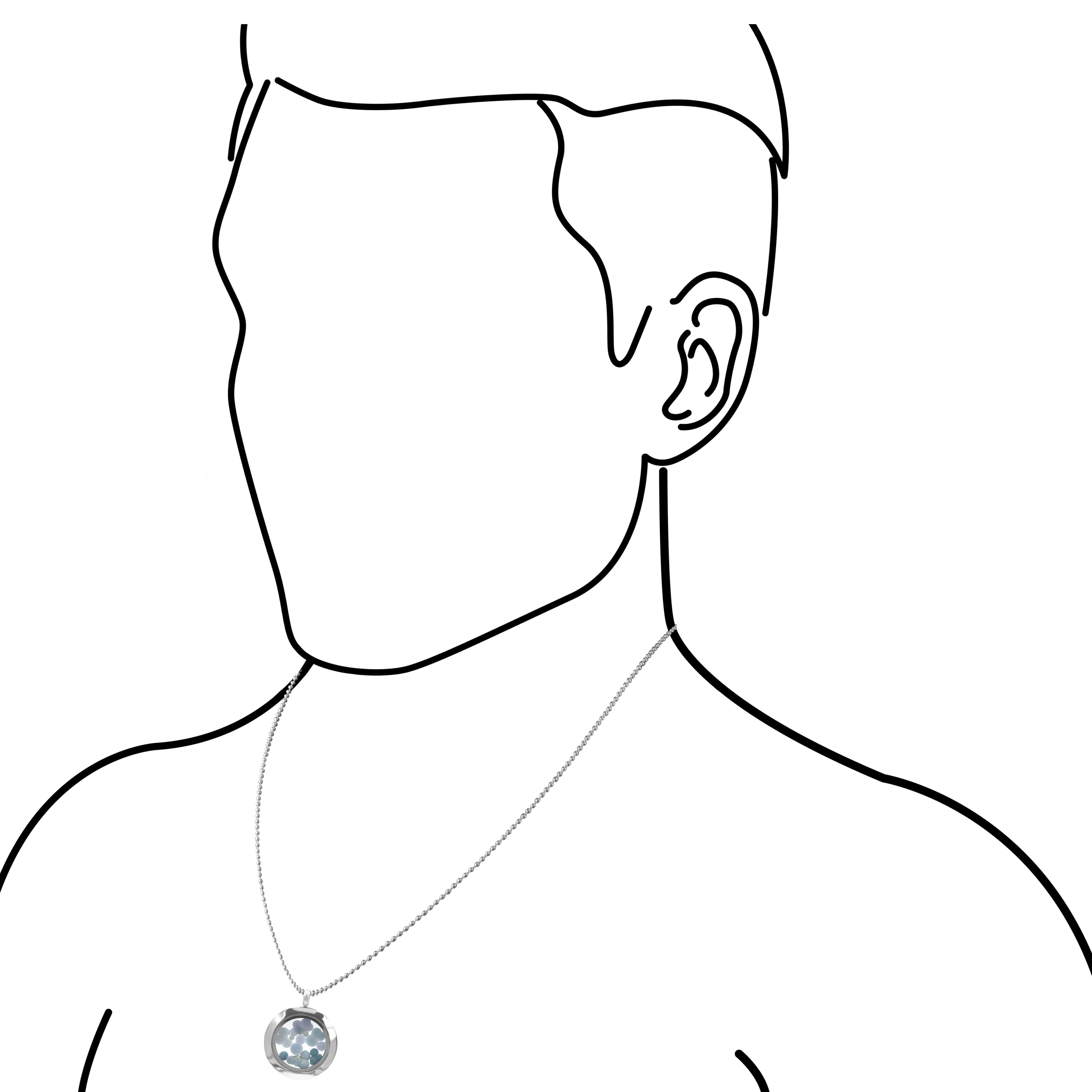 Starborn Grape Chalcedony Window Pendant Necklace in Stainless Steel