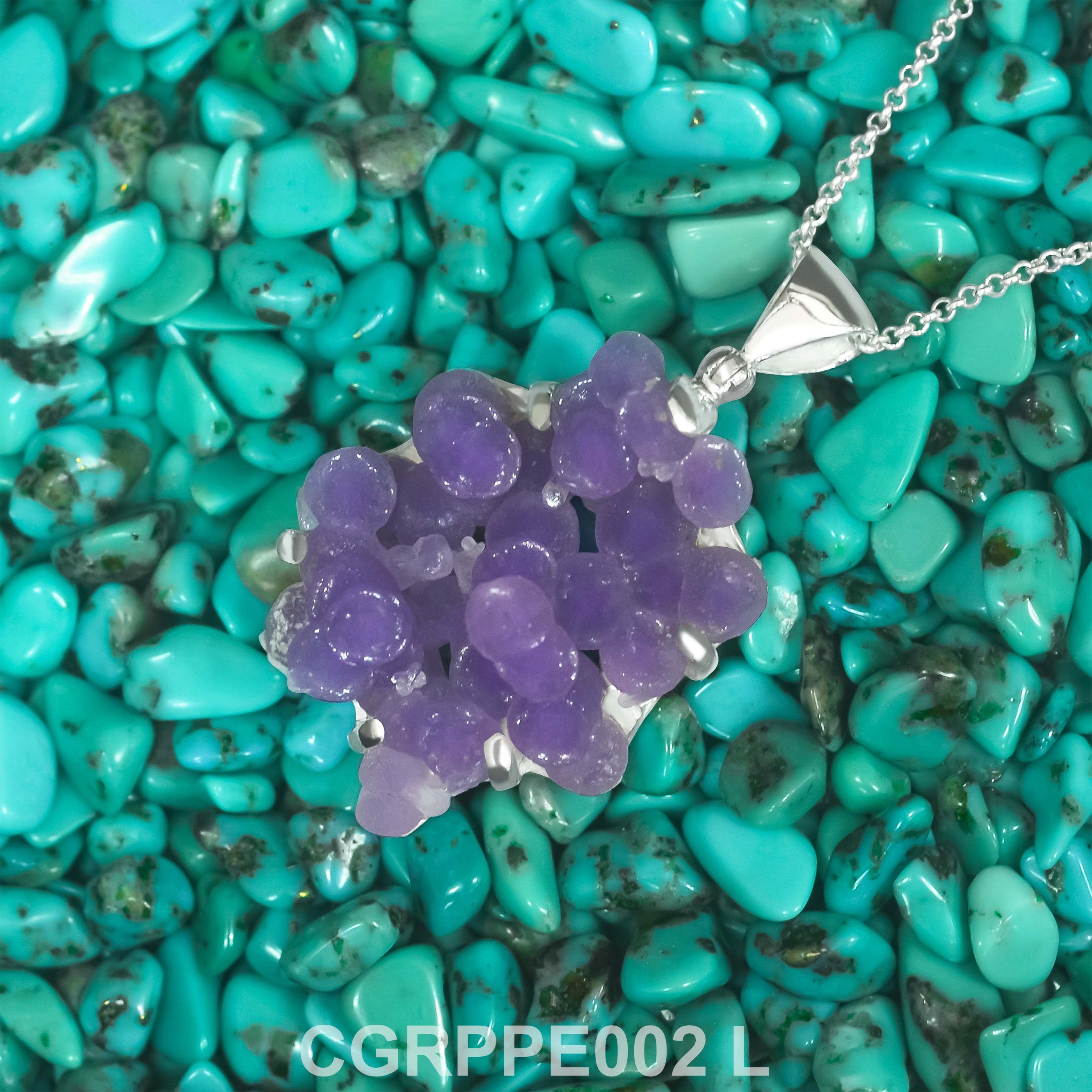 Starborn Grape Chalcedony Pendant in Sterling Silver