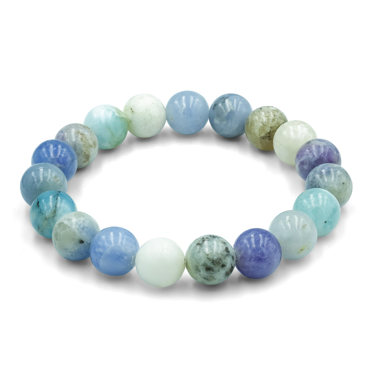 Pulsera elástica con cuentas de hackmanita fluorescente - 8 mm