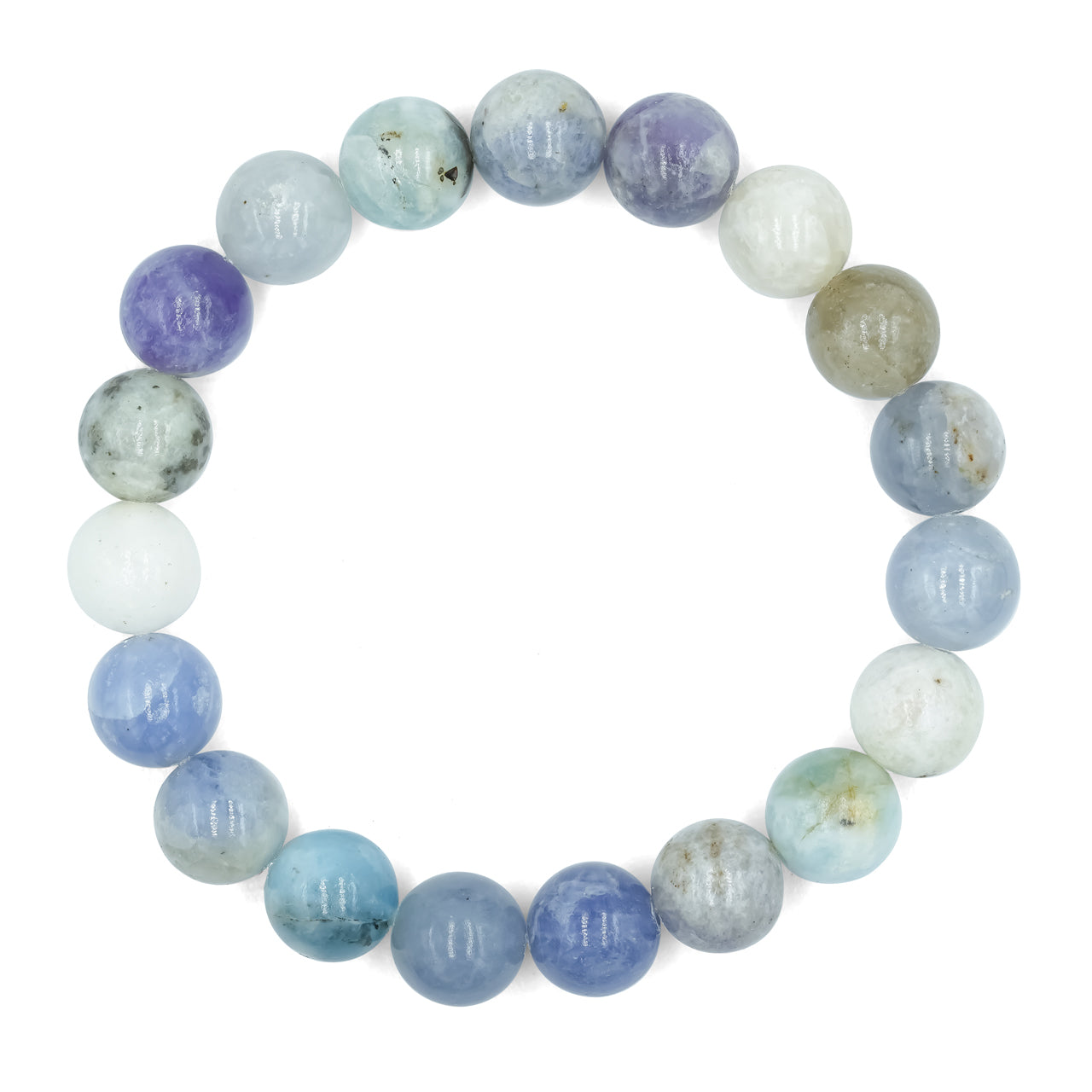 Pulsera elástica con cuentas de hackmanita fluorescente - 8 mm