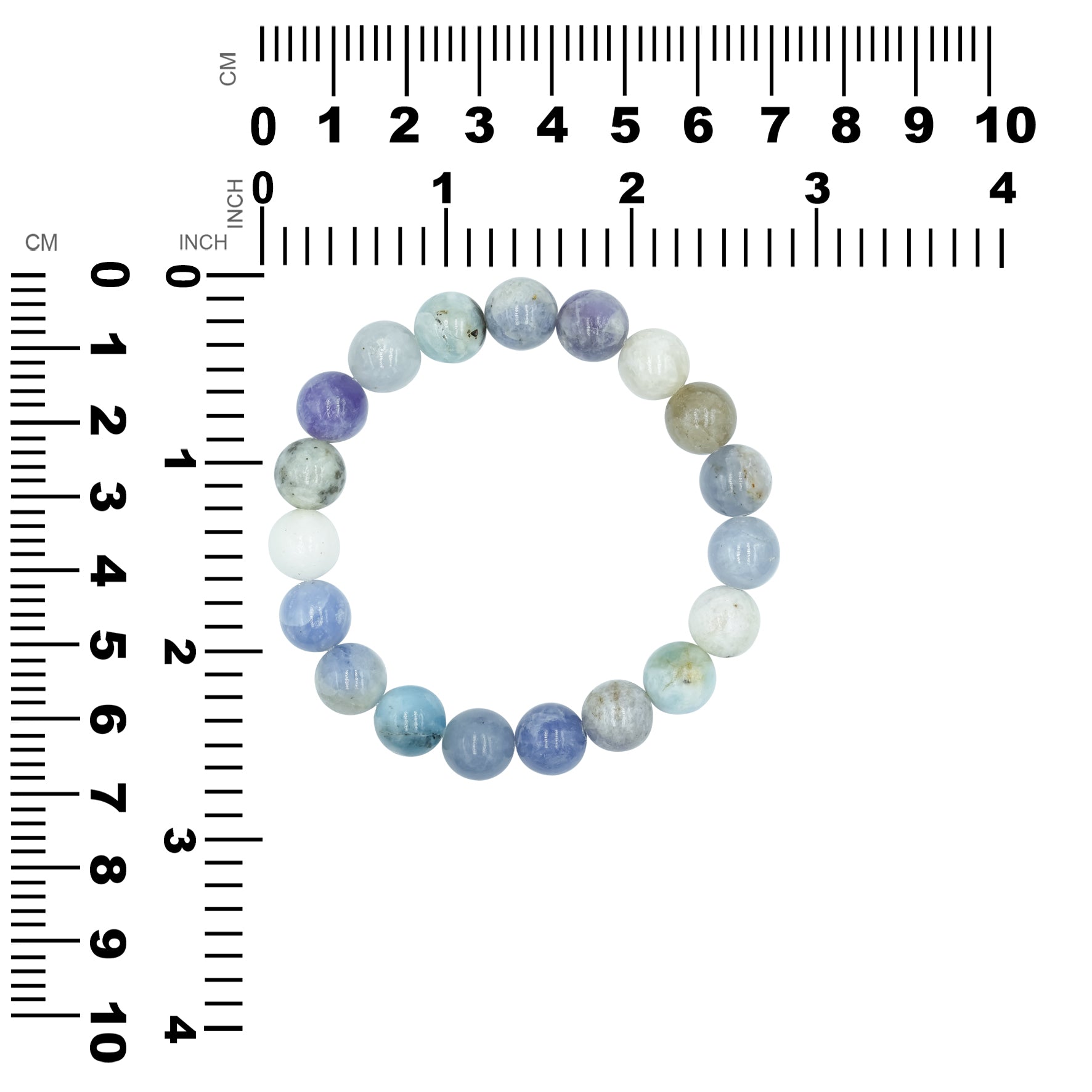 Pulsera elástica con cuentas de hackmanita fluorescente - 8 mm
