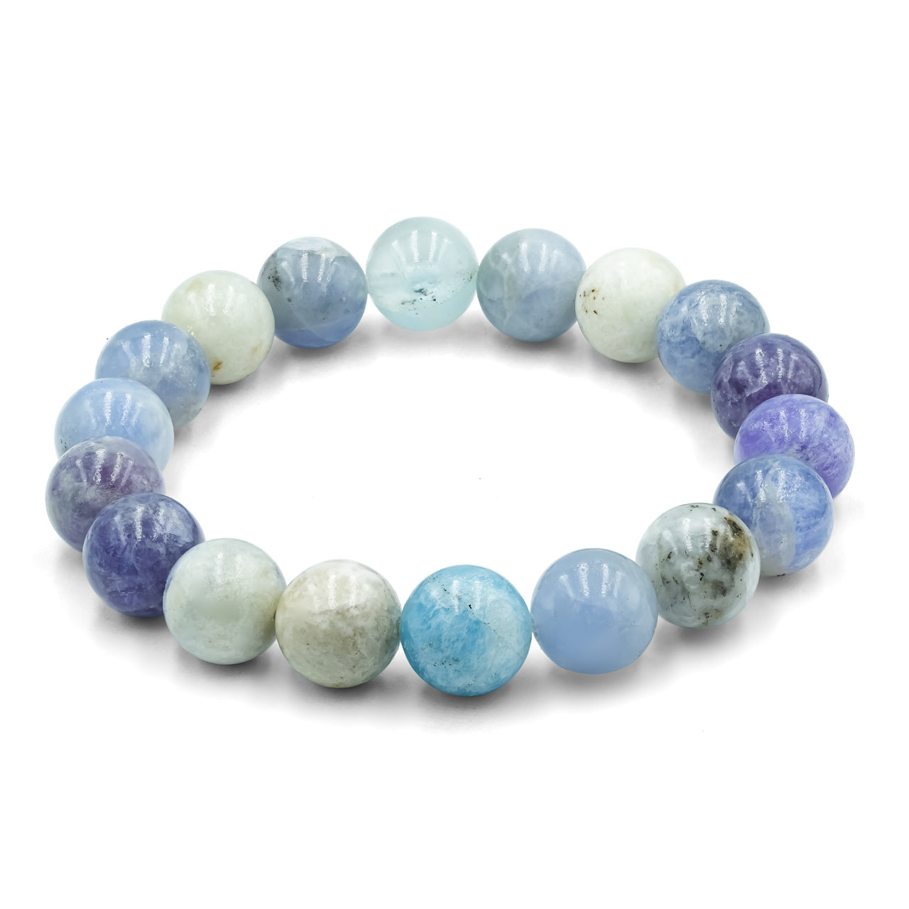 Pulsera elástica con cuentas de hackmanita fluorescente - 8 mm