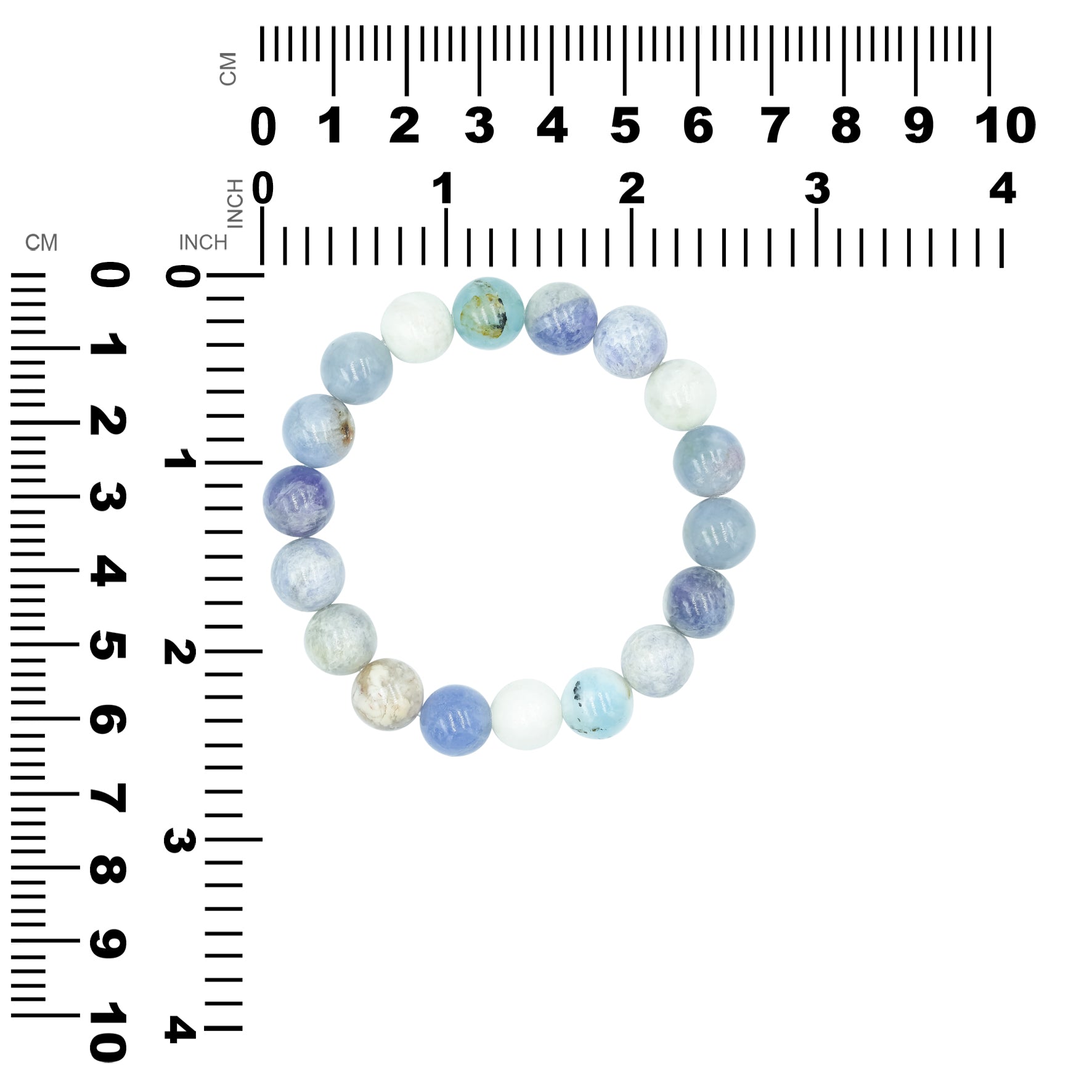 Pulsera elástica con cuentas de hackmanita fluorescente - 8 mm