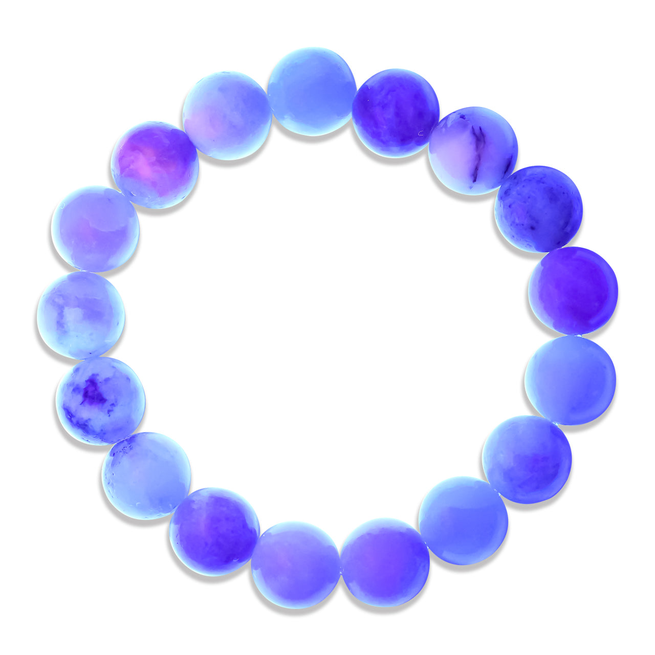 Pulsera elástica con cuentas de hackmanita fluorescente - 8 mm