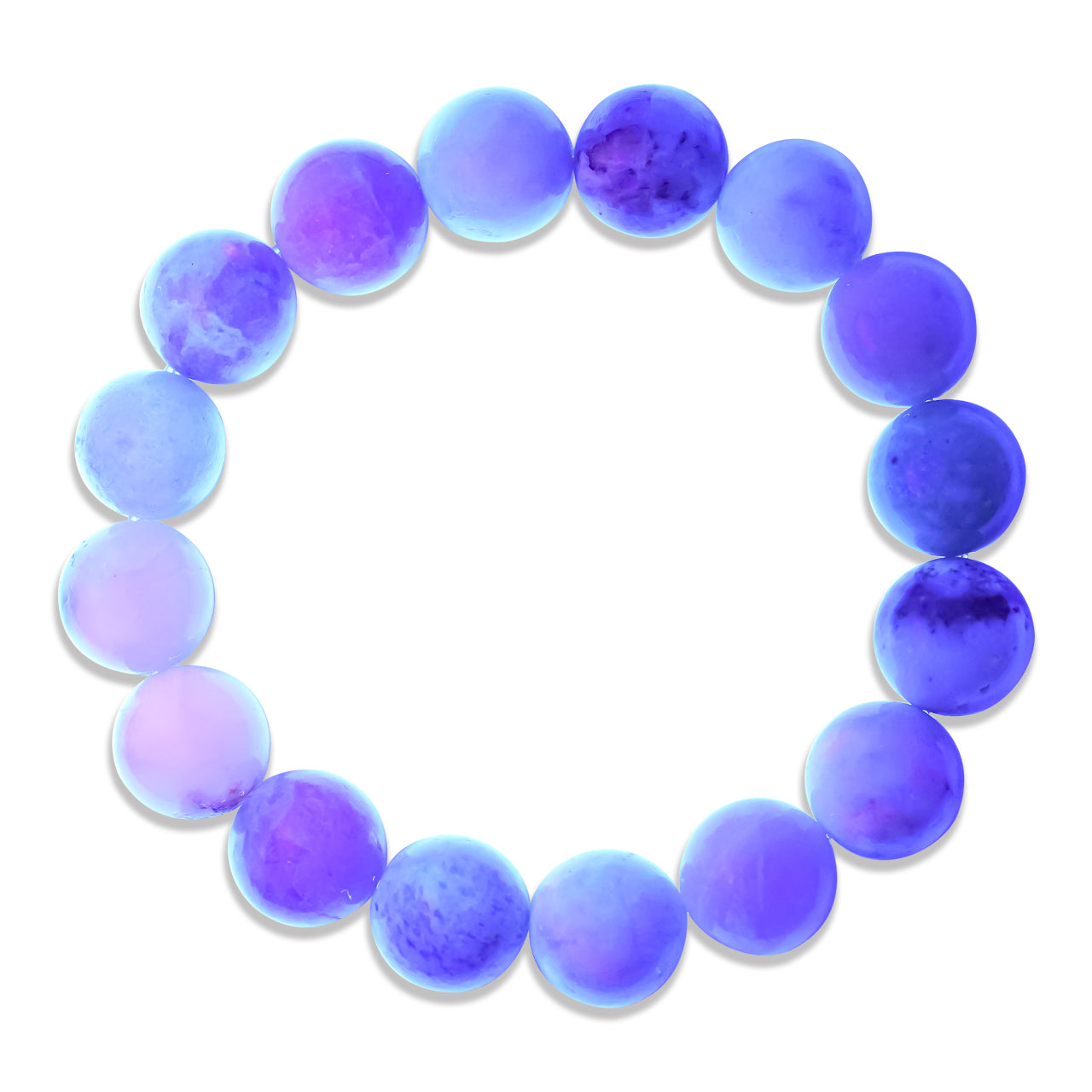 Pulsera elástica con cuentas de hackmanita fluorescente - 8 mm