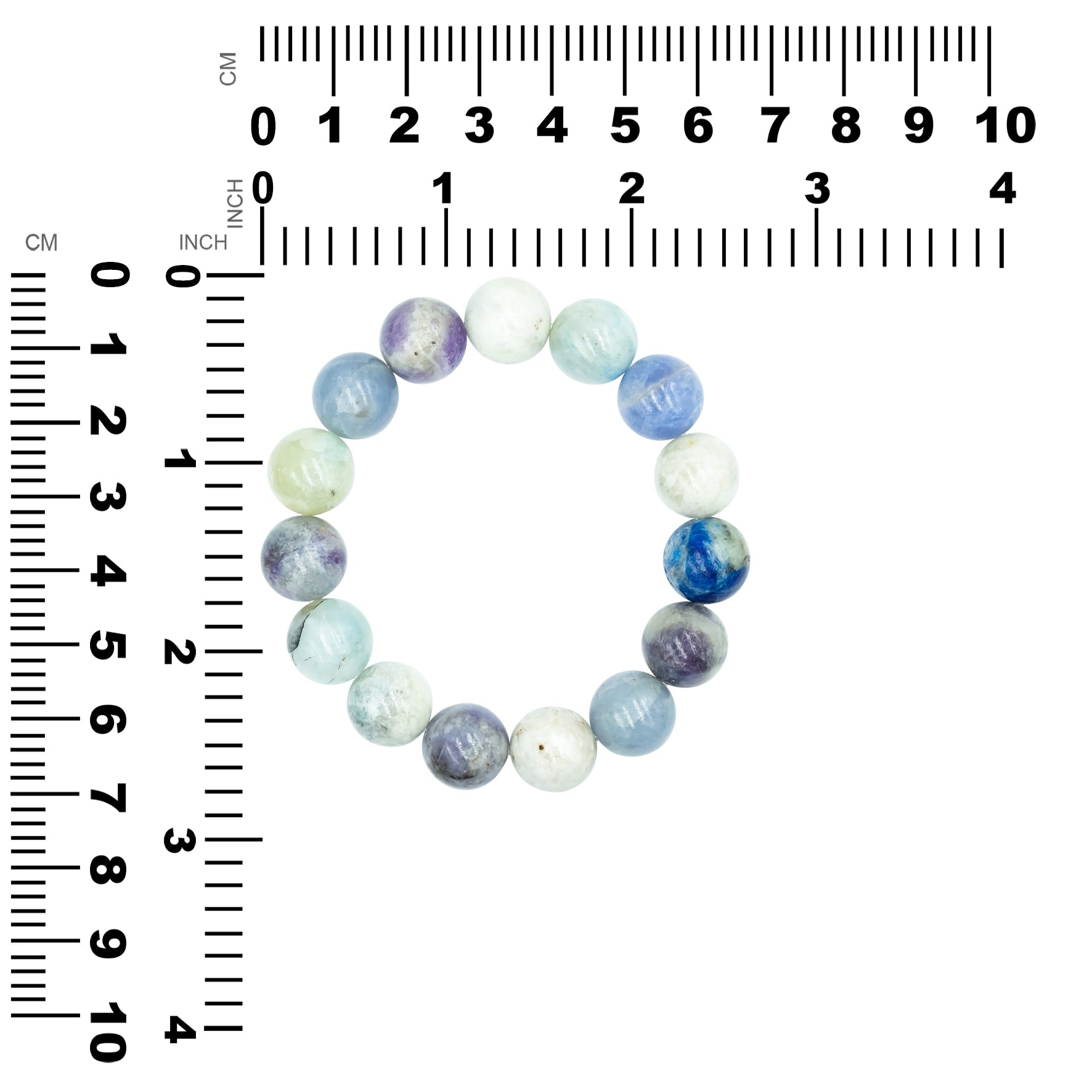 Pulsera elástica con cuentas de hackmanita fluorescente - 8 mm