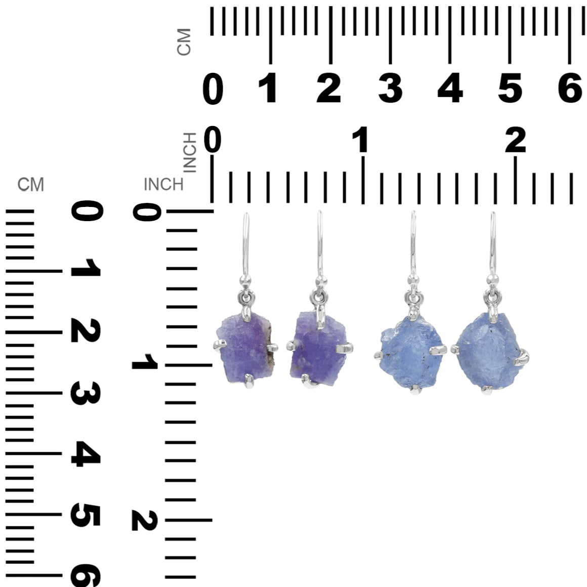 Fluorescent Hackmanite Dangle Earrings