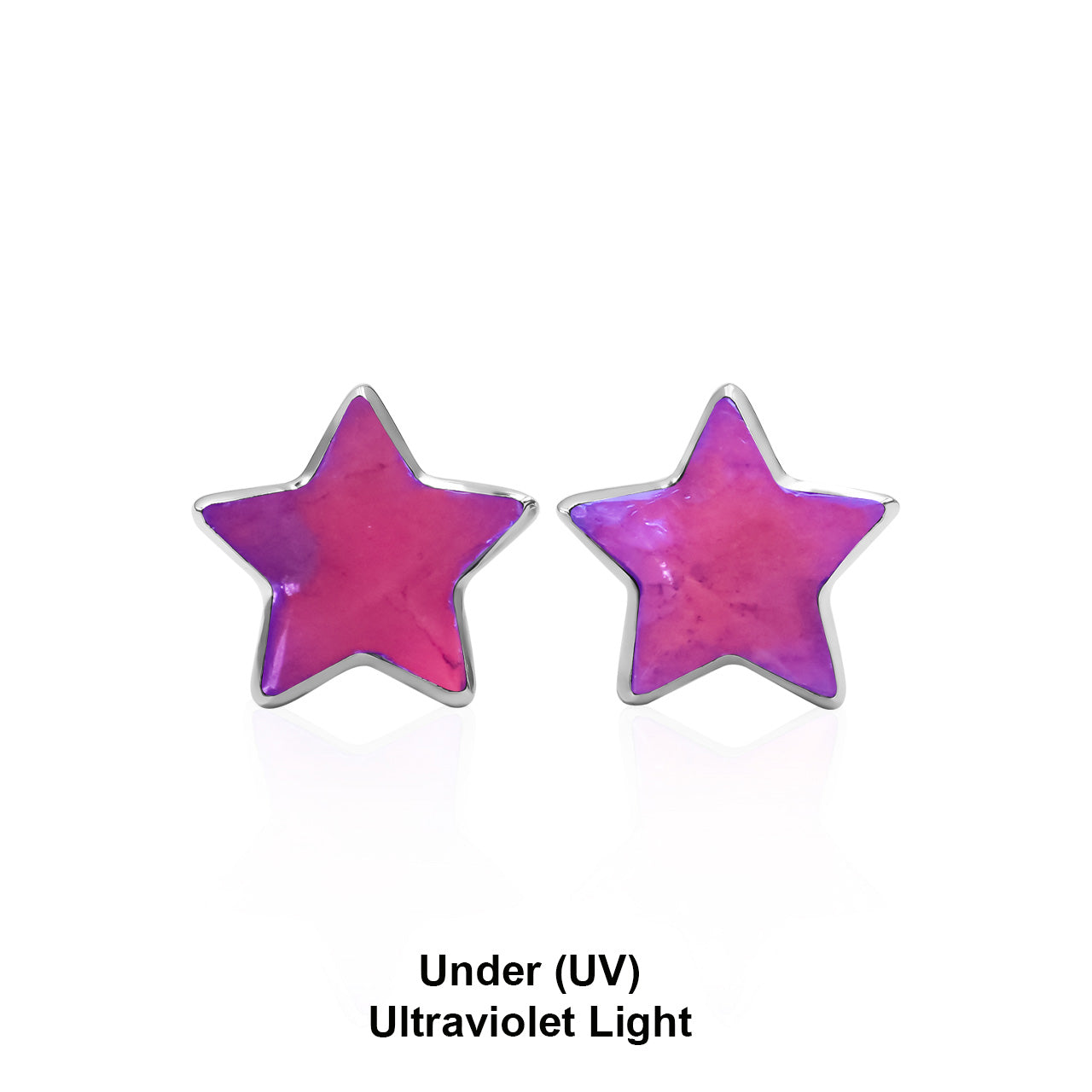 Starborn Gemstones Star Post Earrings in Sterling Silver