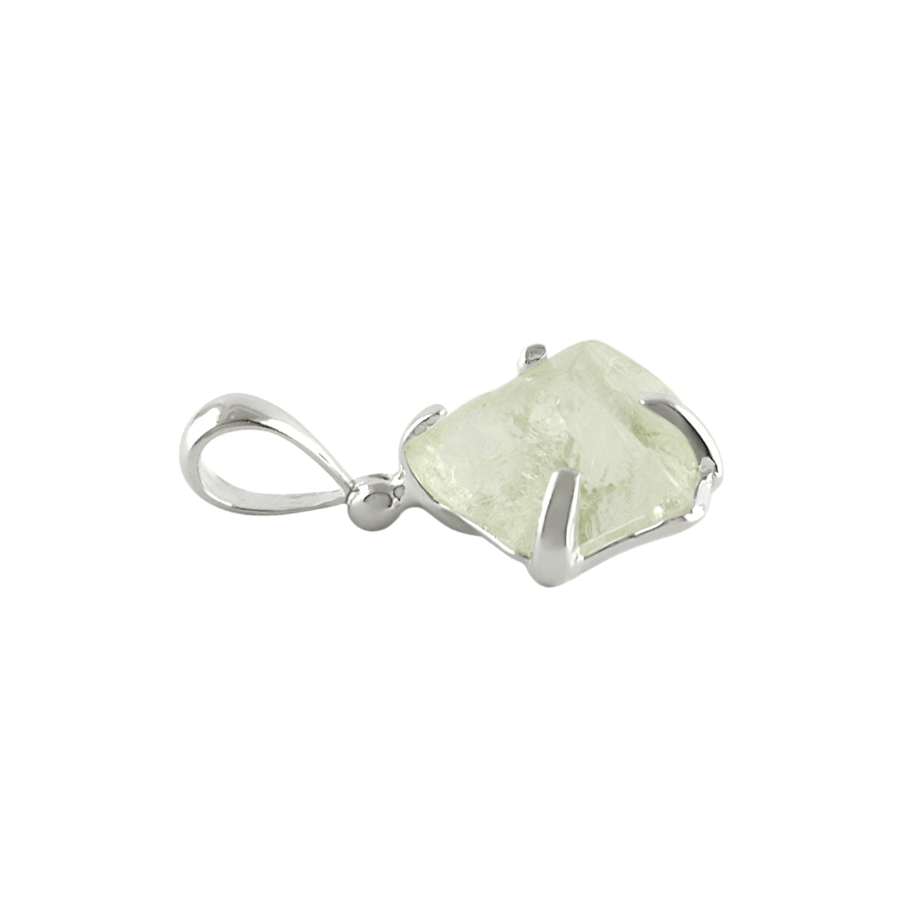 Colgante de cristal de Hiddenita Starborn en plata de ley