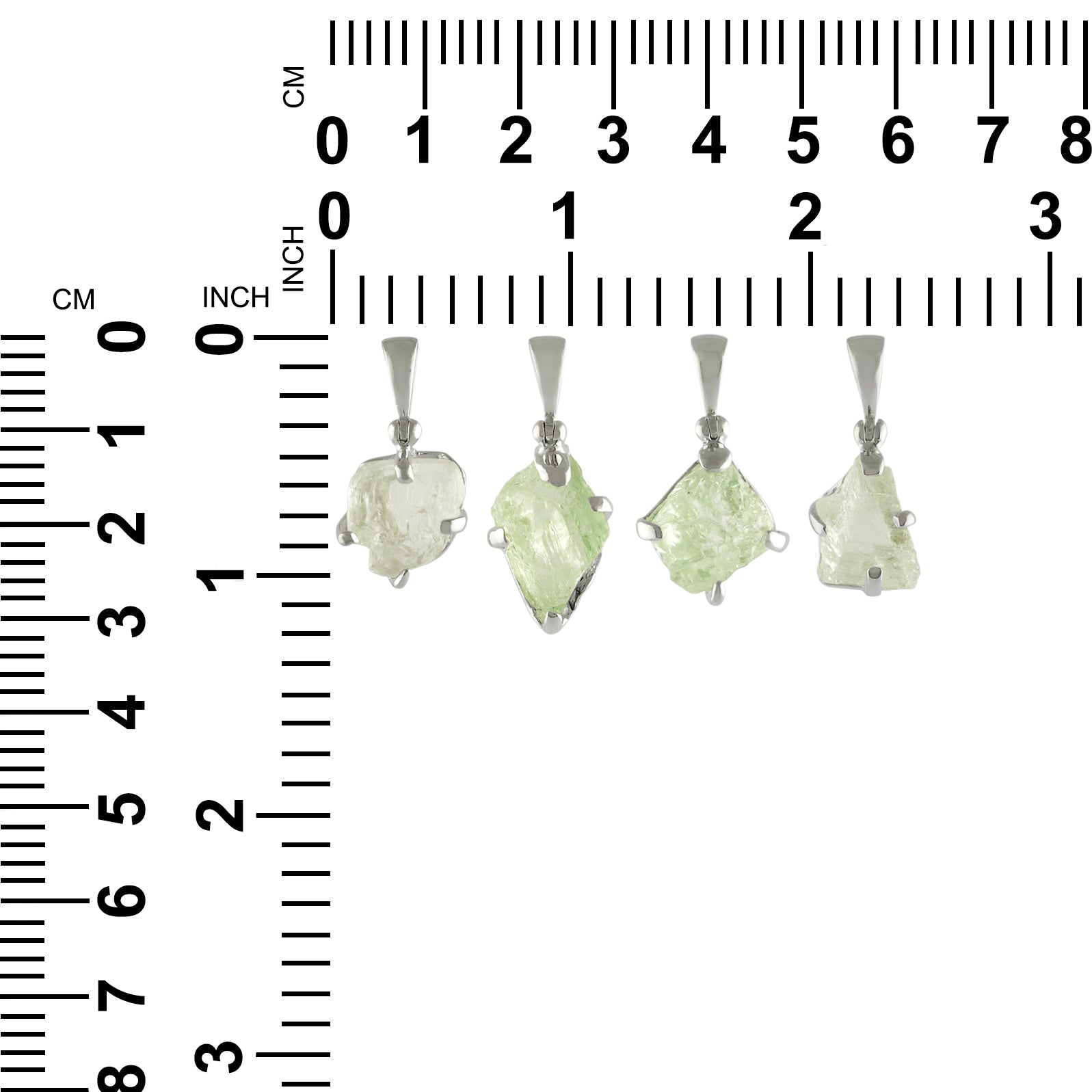 Colgante de cristal de Hiddenita Starborn en plata de ley